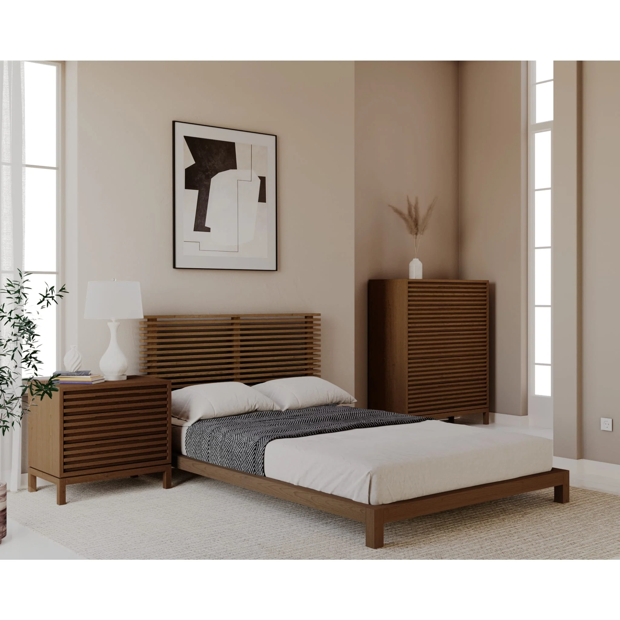 Tanner Solid Ash Platform Bed in Roux - Image 7