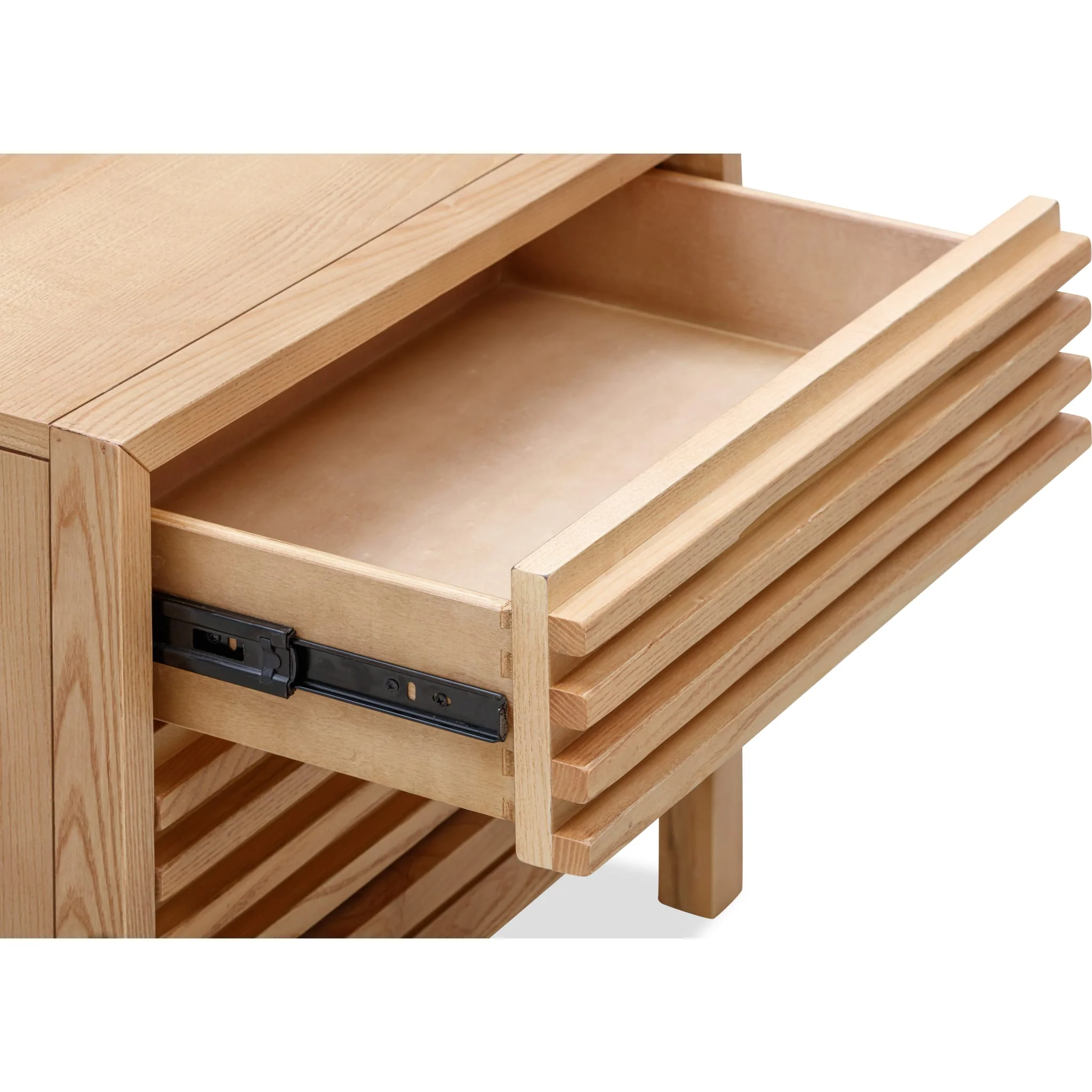 Tanner Two Drawer Ash Wood Nightstand in Flaxen - Image 5