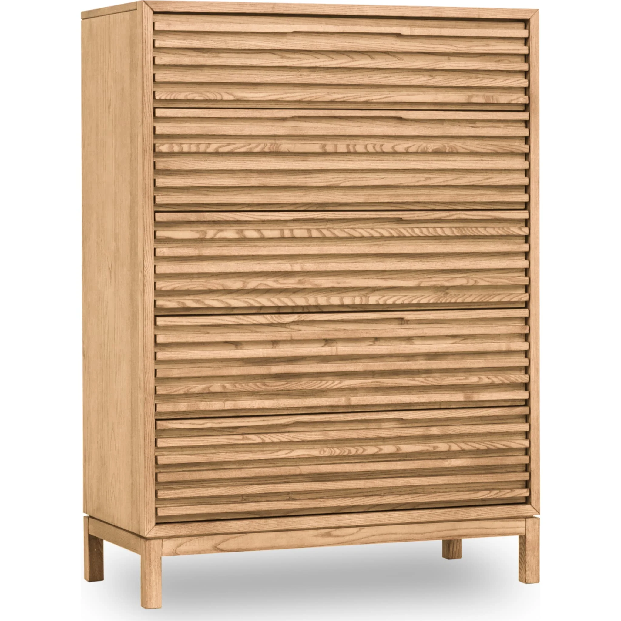 Tanner Five Drawer Ash Wood Chest in Flaxen - Image 3