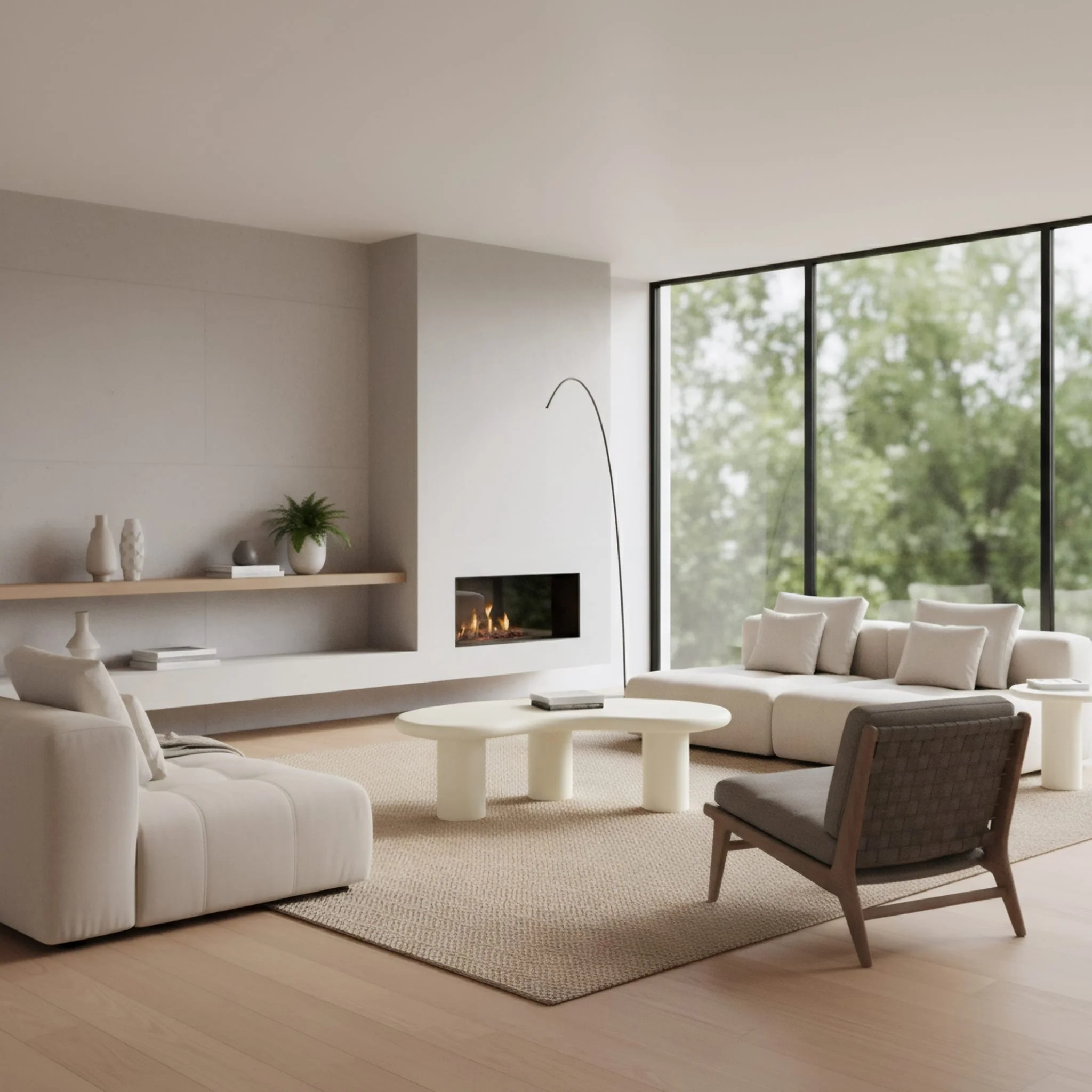 Sven Tall Wooden Coffee Table in Rice - Image 6