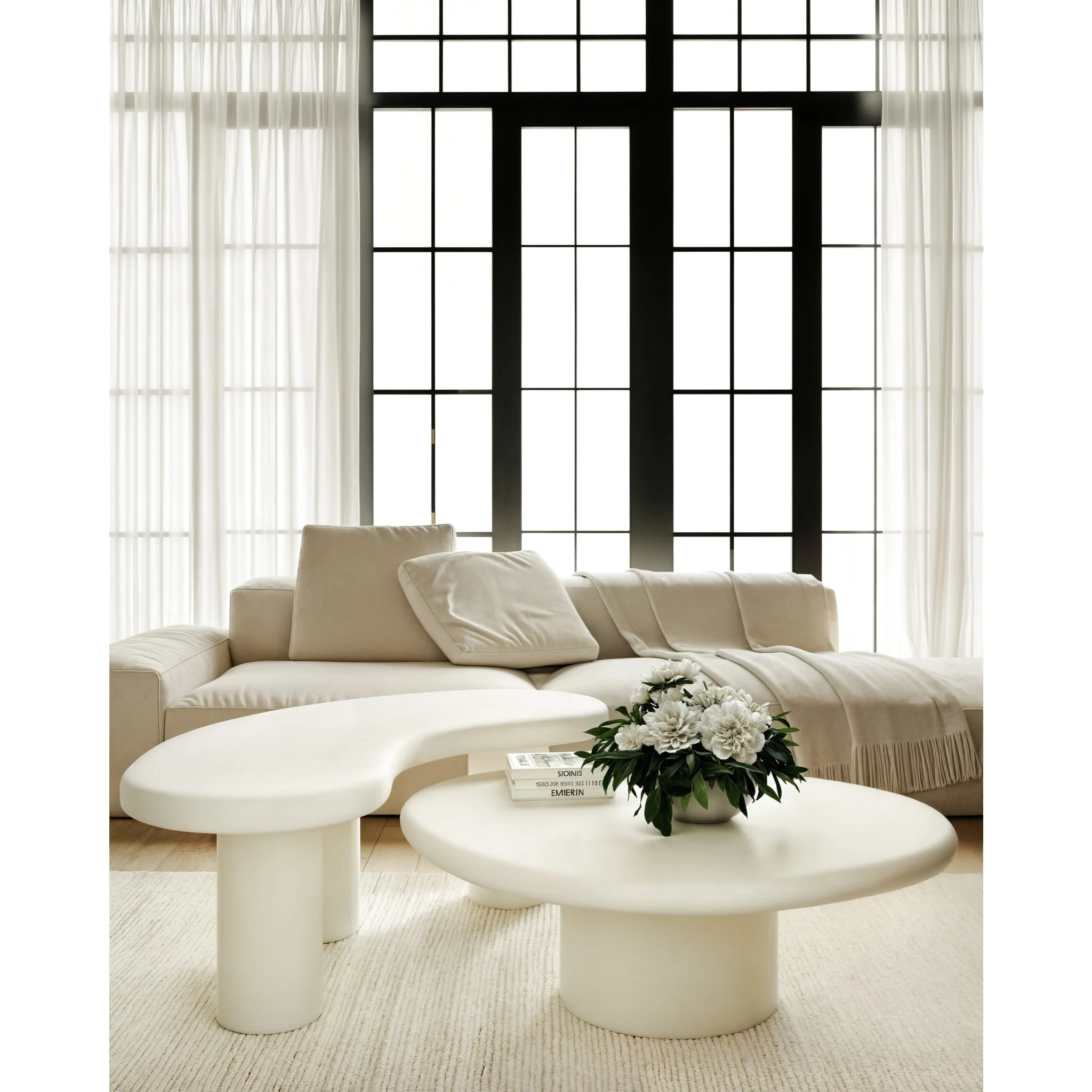 Sven Tall Wooden Coffee Table in Rice - Image 8