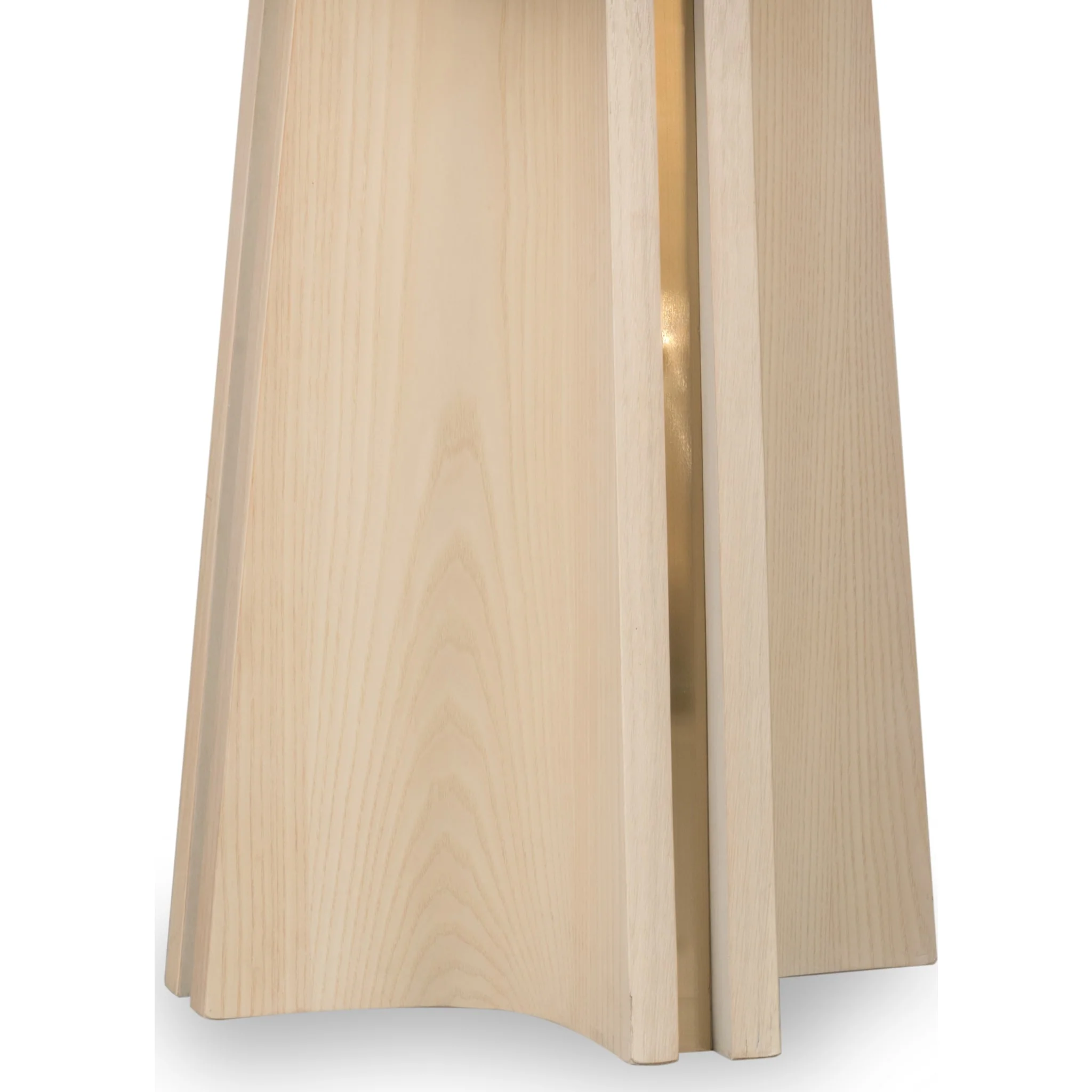 Zinnia Ash Wood Double Pedestal Dining Table in White Sand - Image 8