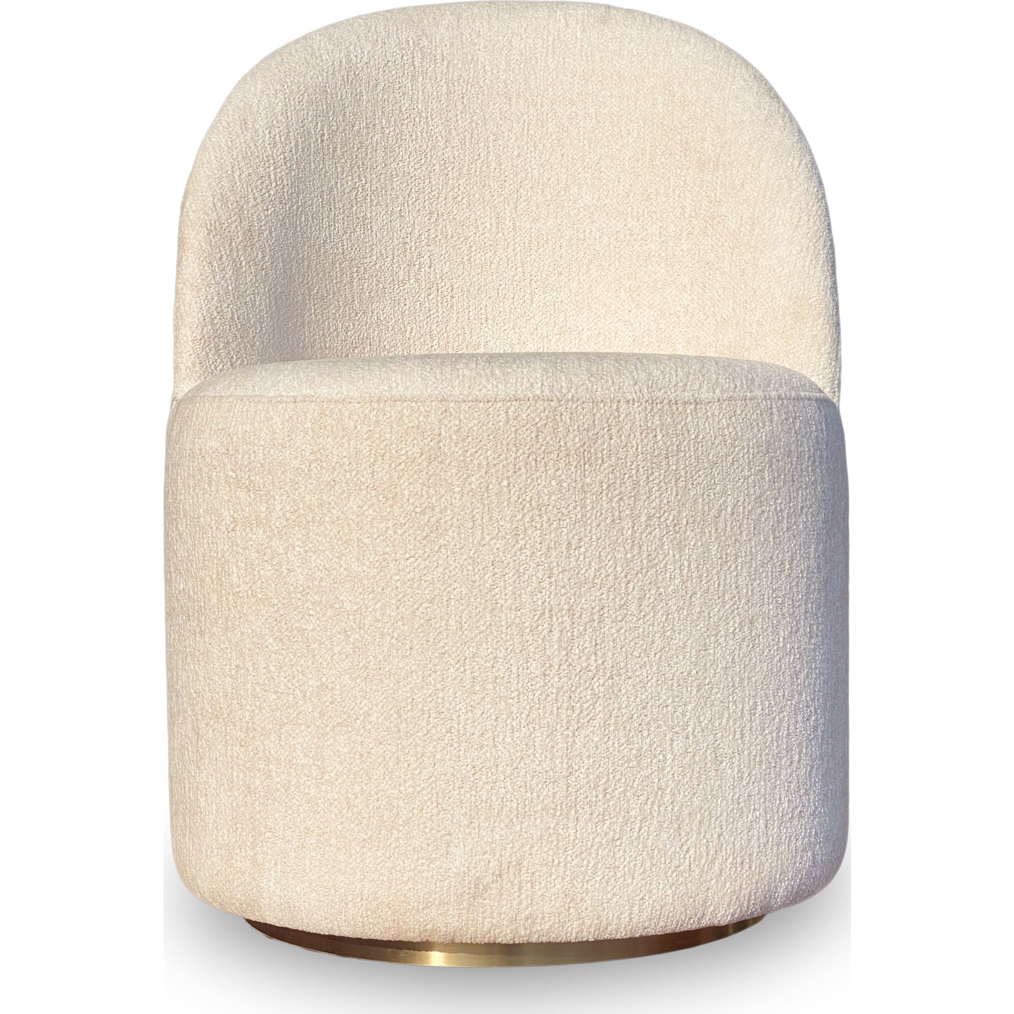 Zinnia Fully Upholstered Swivel Chair in Dune Chenille - Image 4