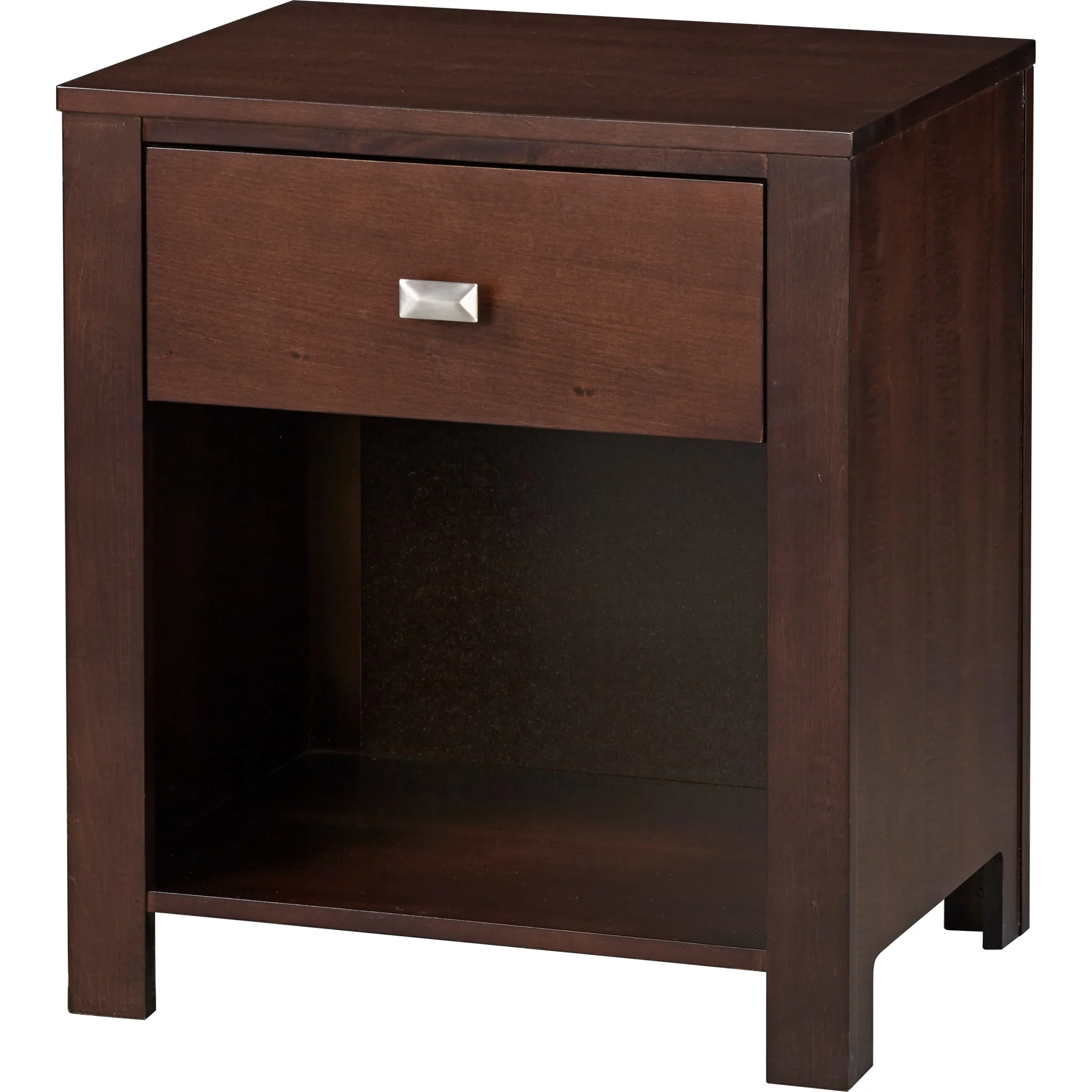 Riva One Drawer Nightstand in Chocolate Brown - Image 5