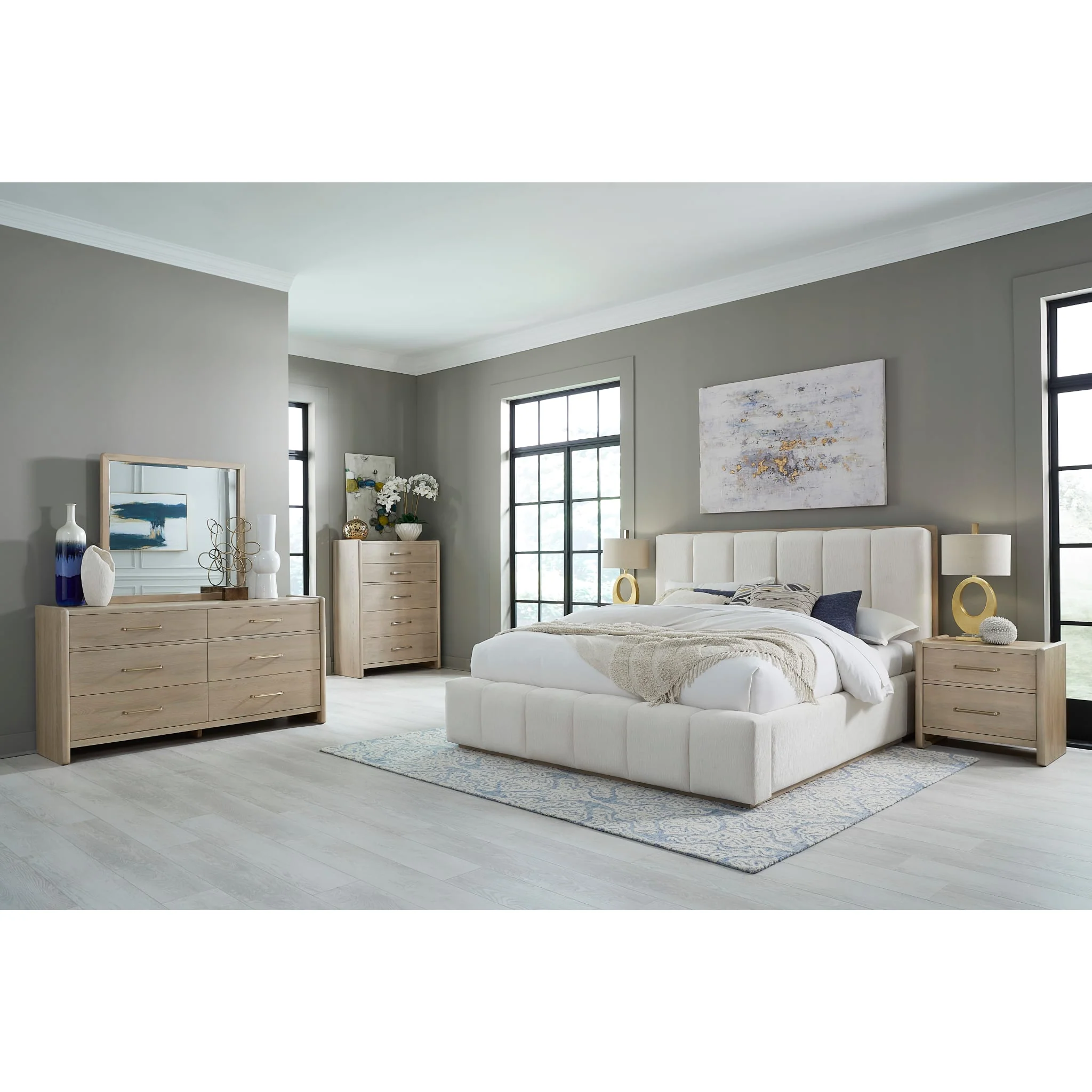 Gardenia Six Drawer Oak Wood Dresser in Chai - Image 11