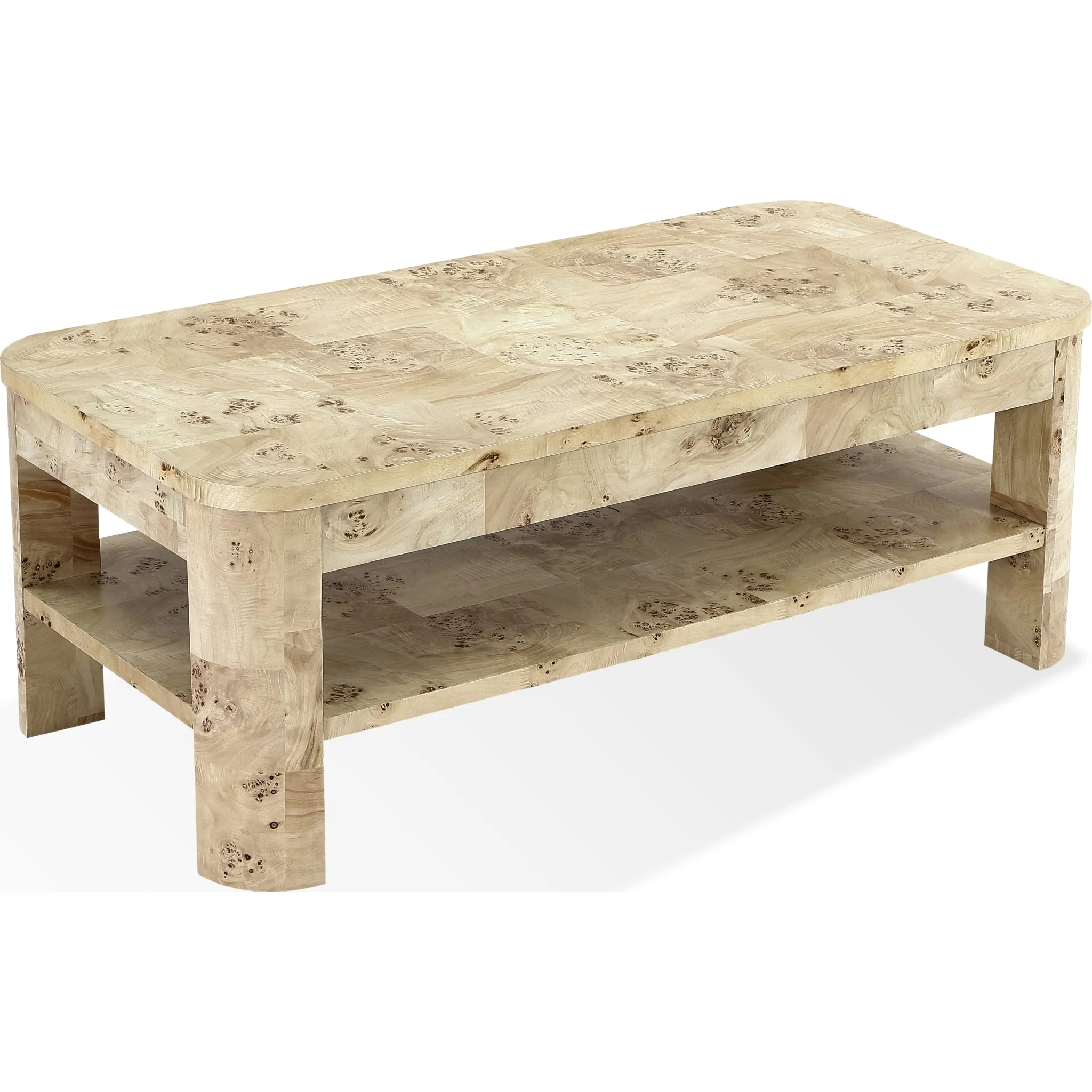 Cosmo Mappa Burl Coffee Table in Amber Kiss - Image 4
