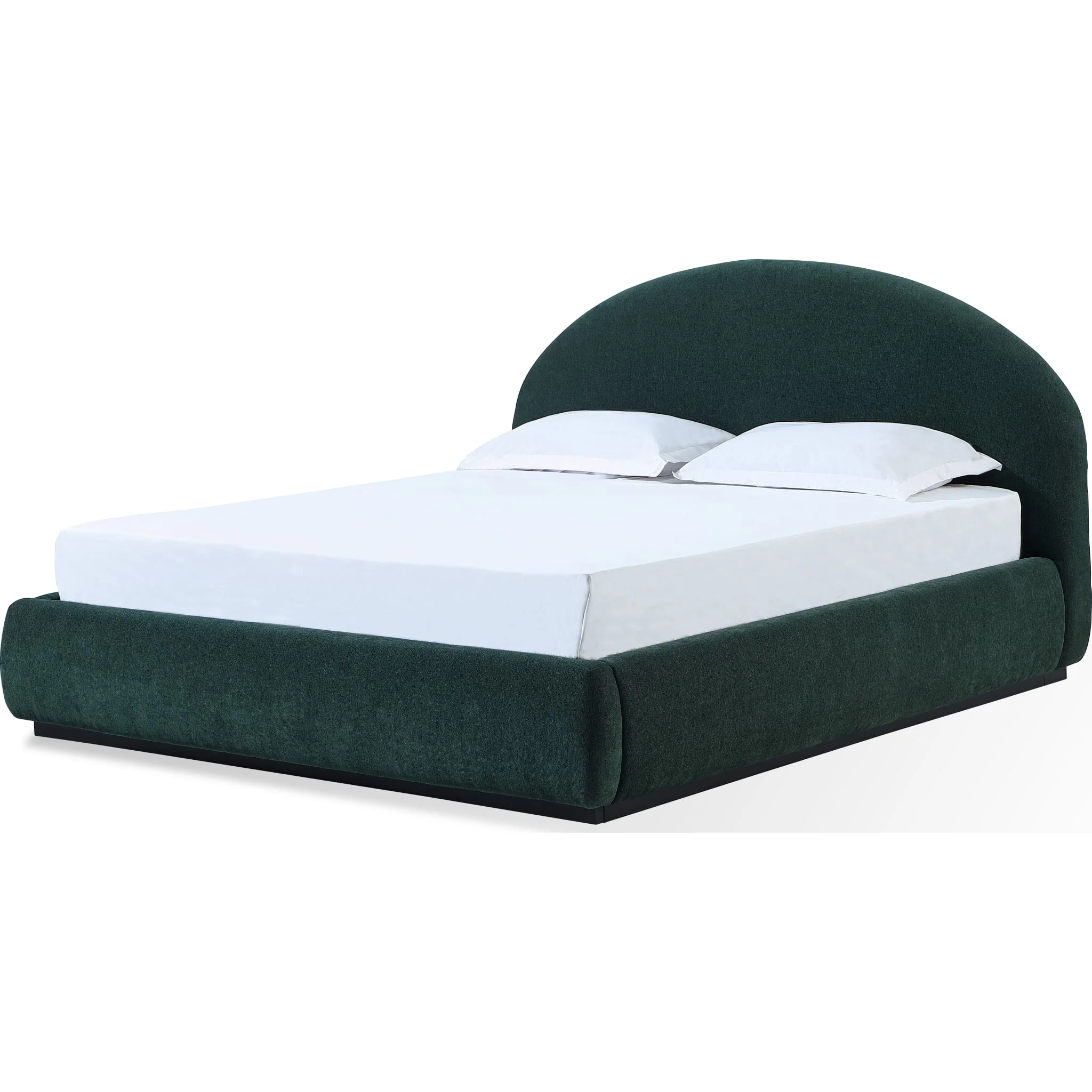 Flex Upholstered Bed in Emerald Chenille - Image 6
