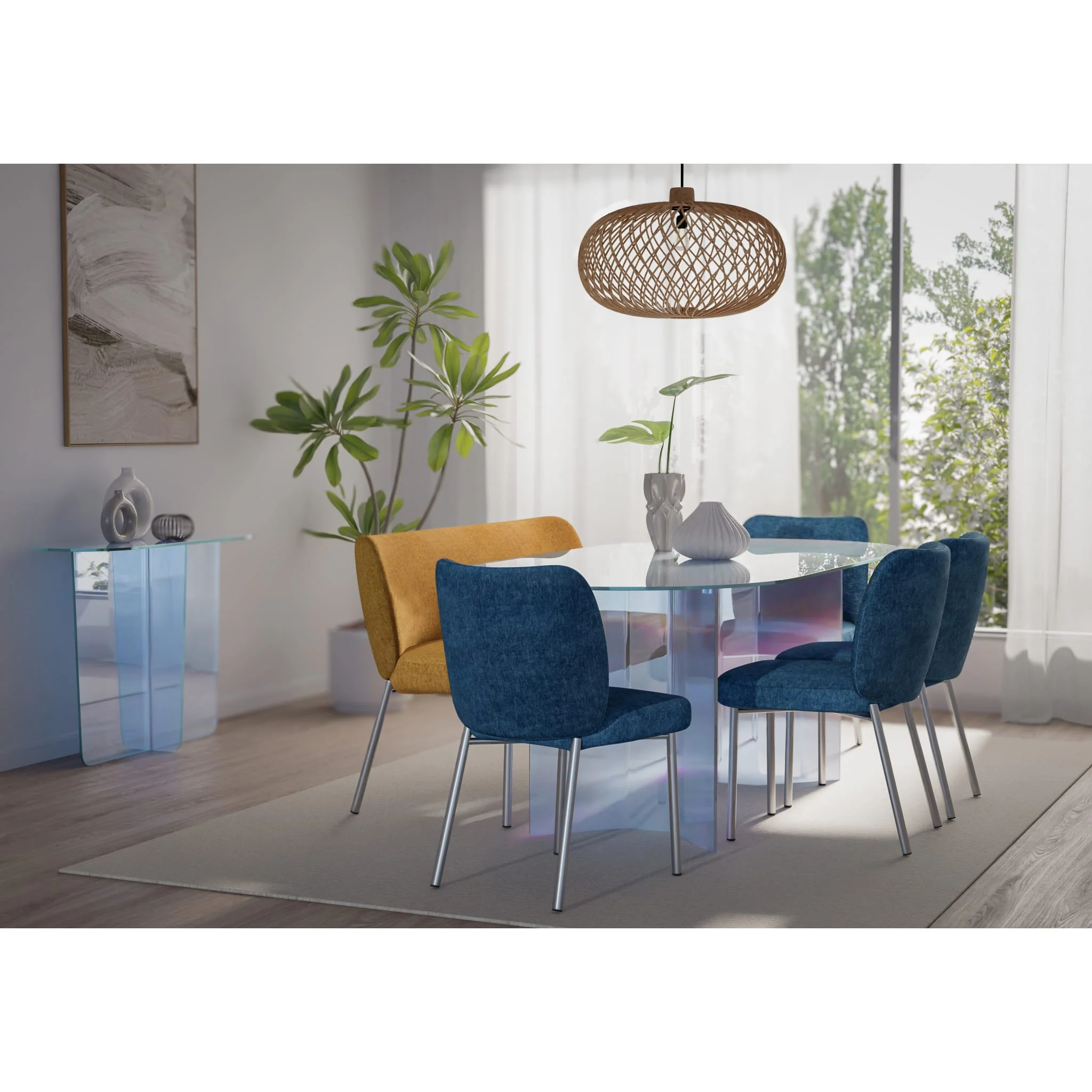 Fomo Console Table in Iridescent Glass - Image 6