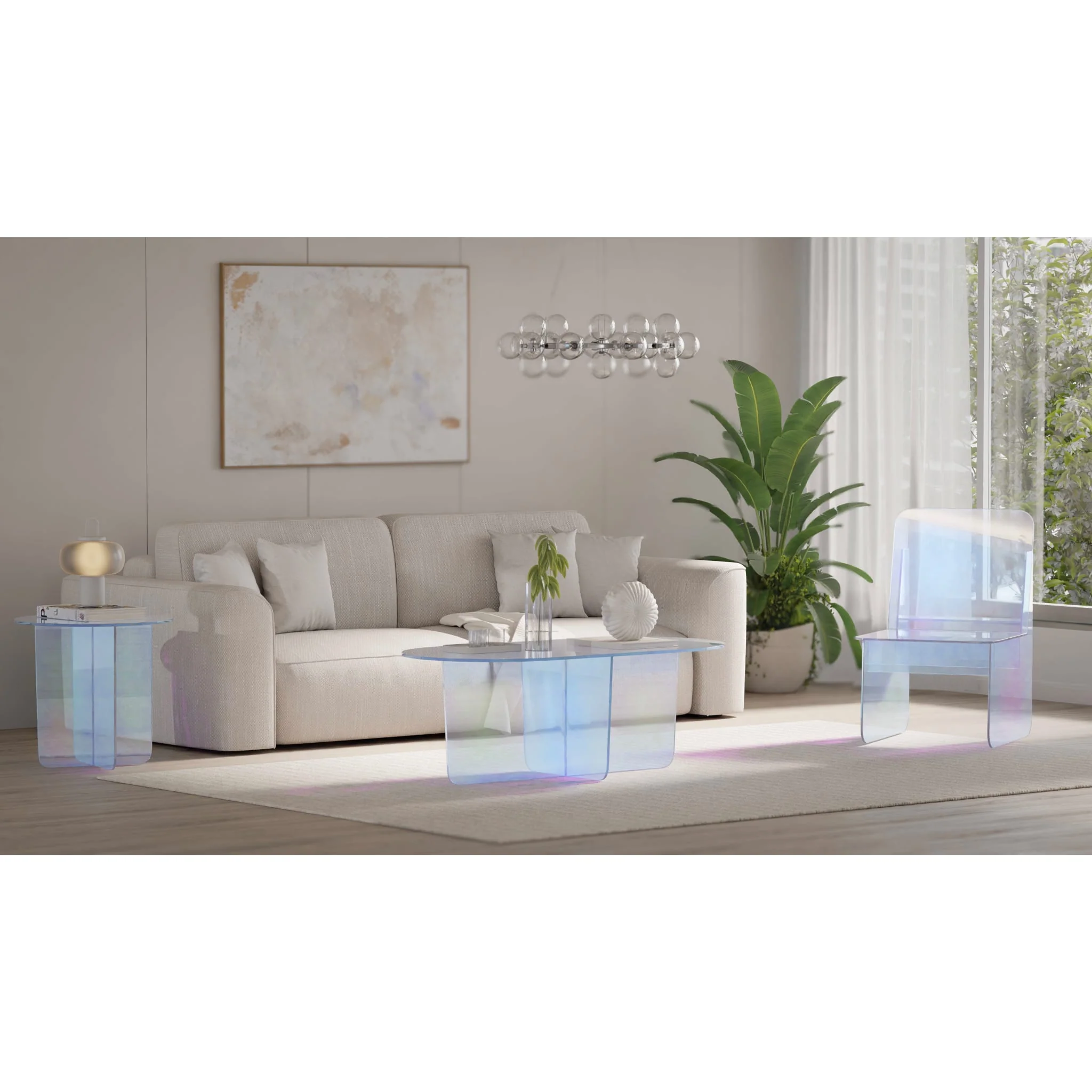 Fomo Iridescent Acrylic Accent Chair - Image 8