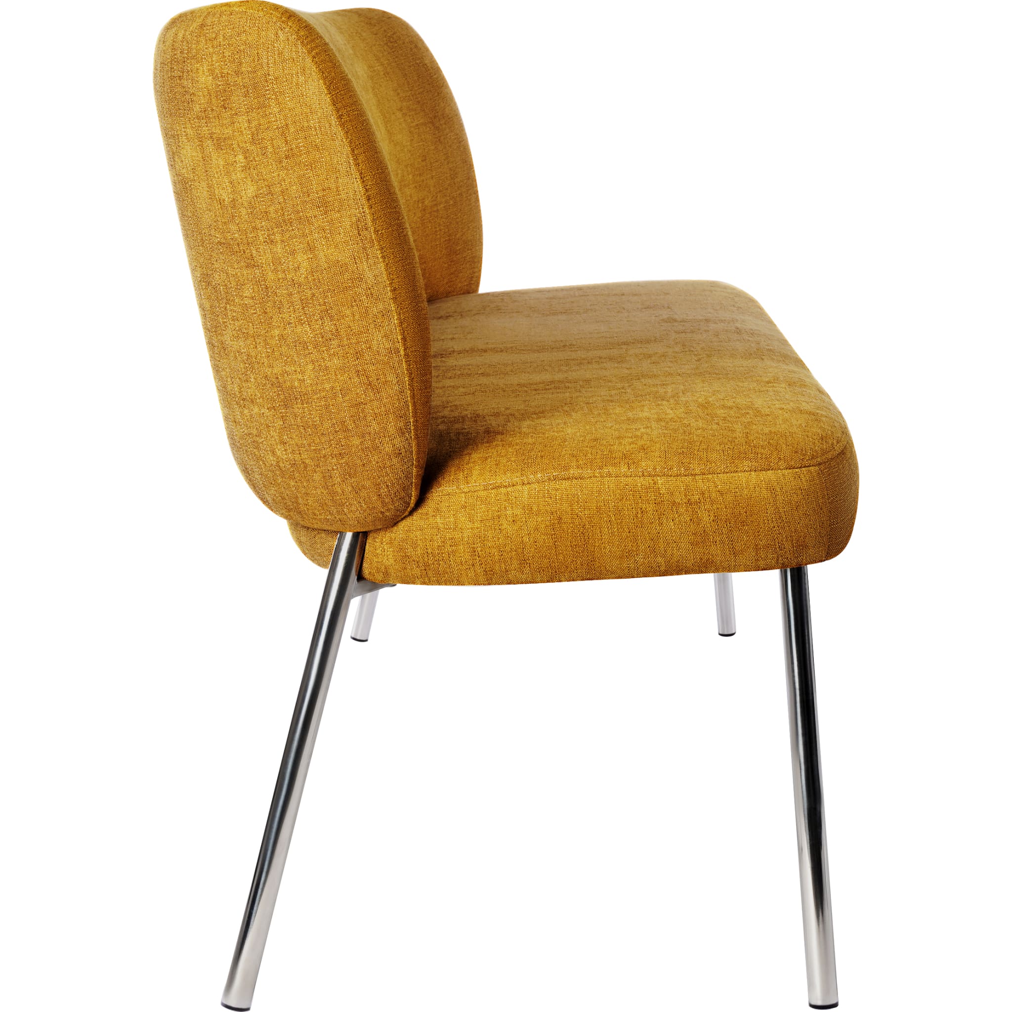 Fomo Chenille-upholstered Stainless Steel Base Dining Chair in Pineapple - Image 5