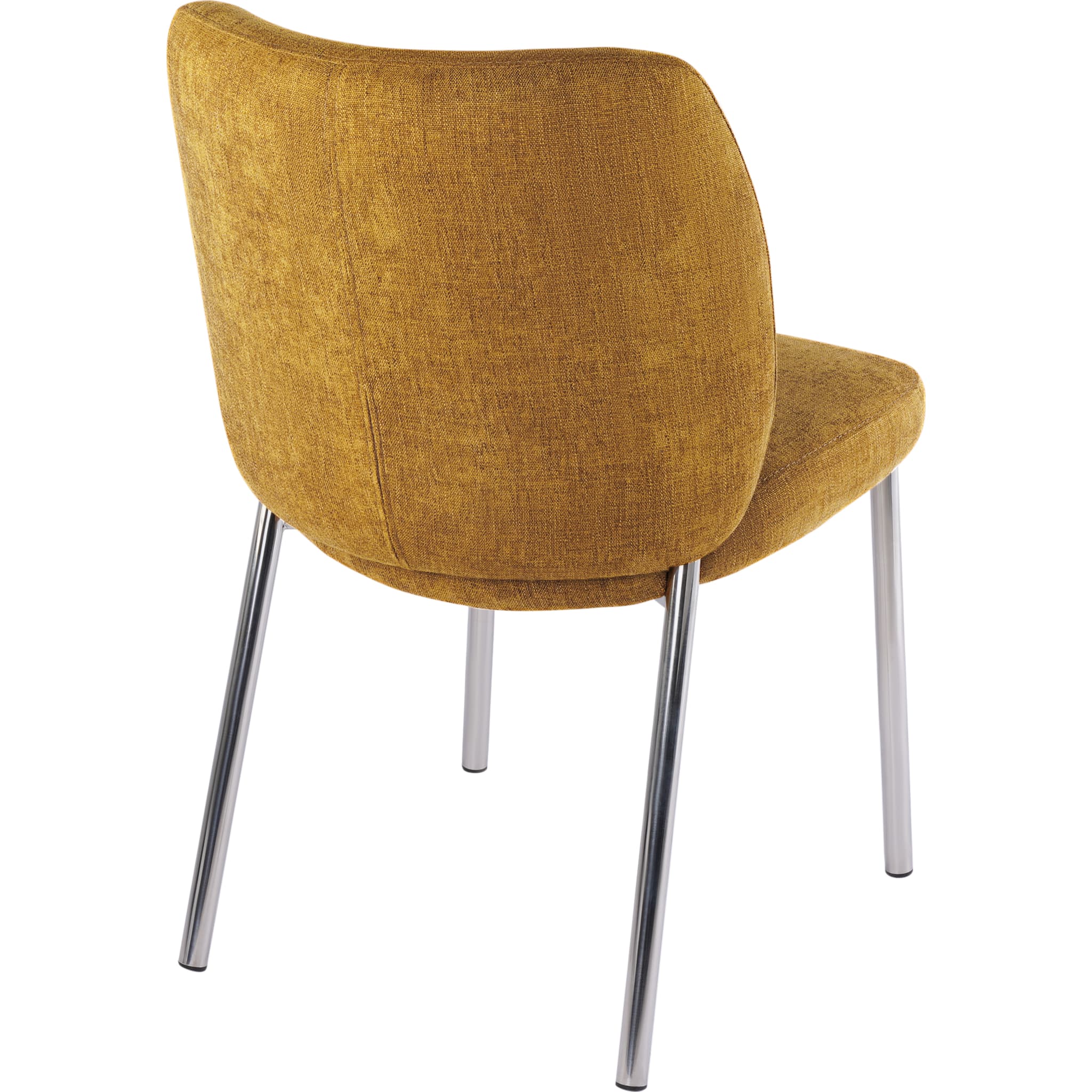 Fomo Chenille-upholstered Stainless Steel Base Dining Chair in Pineapple - Image 6