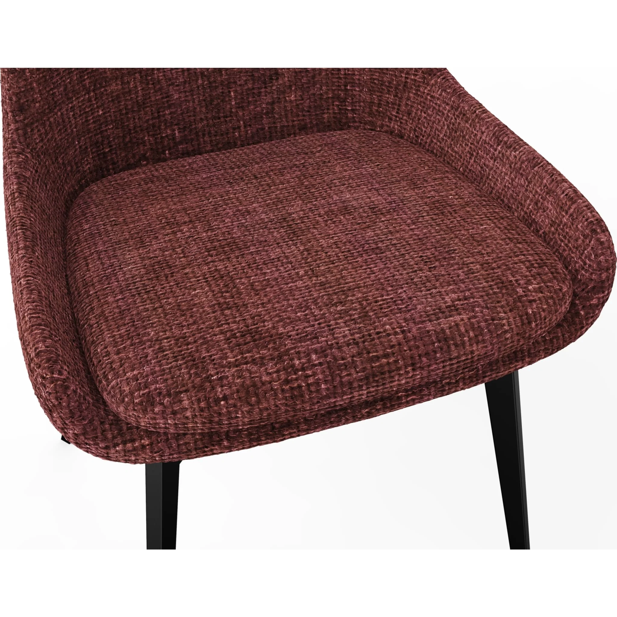 CEO 180 Degree Return Swivel Upholstered Dining Chair in Cherry - Image 6