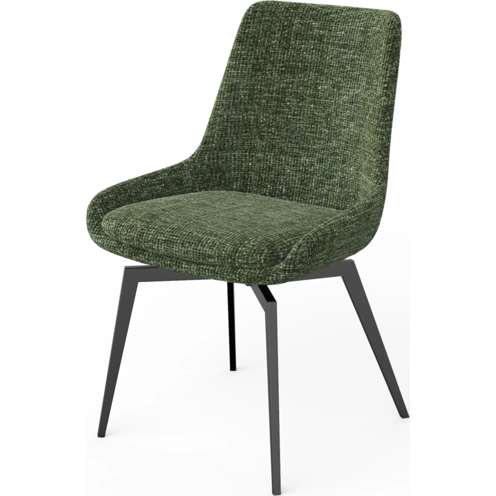 CEO 180 Degree Return Swivel Upholstered Dining Chair in Olive - Image 2