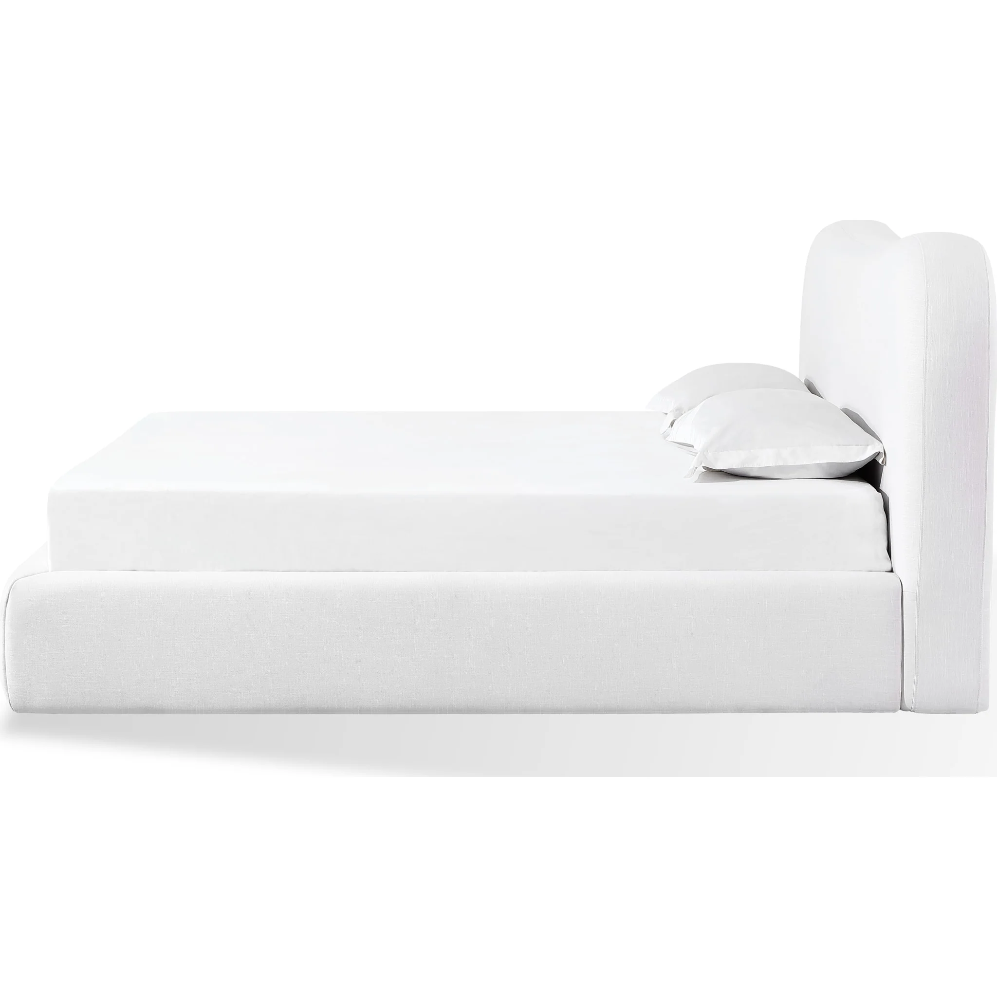 Elena Upholstered Bed in Vanilla Linen - Image 3