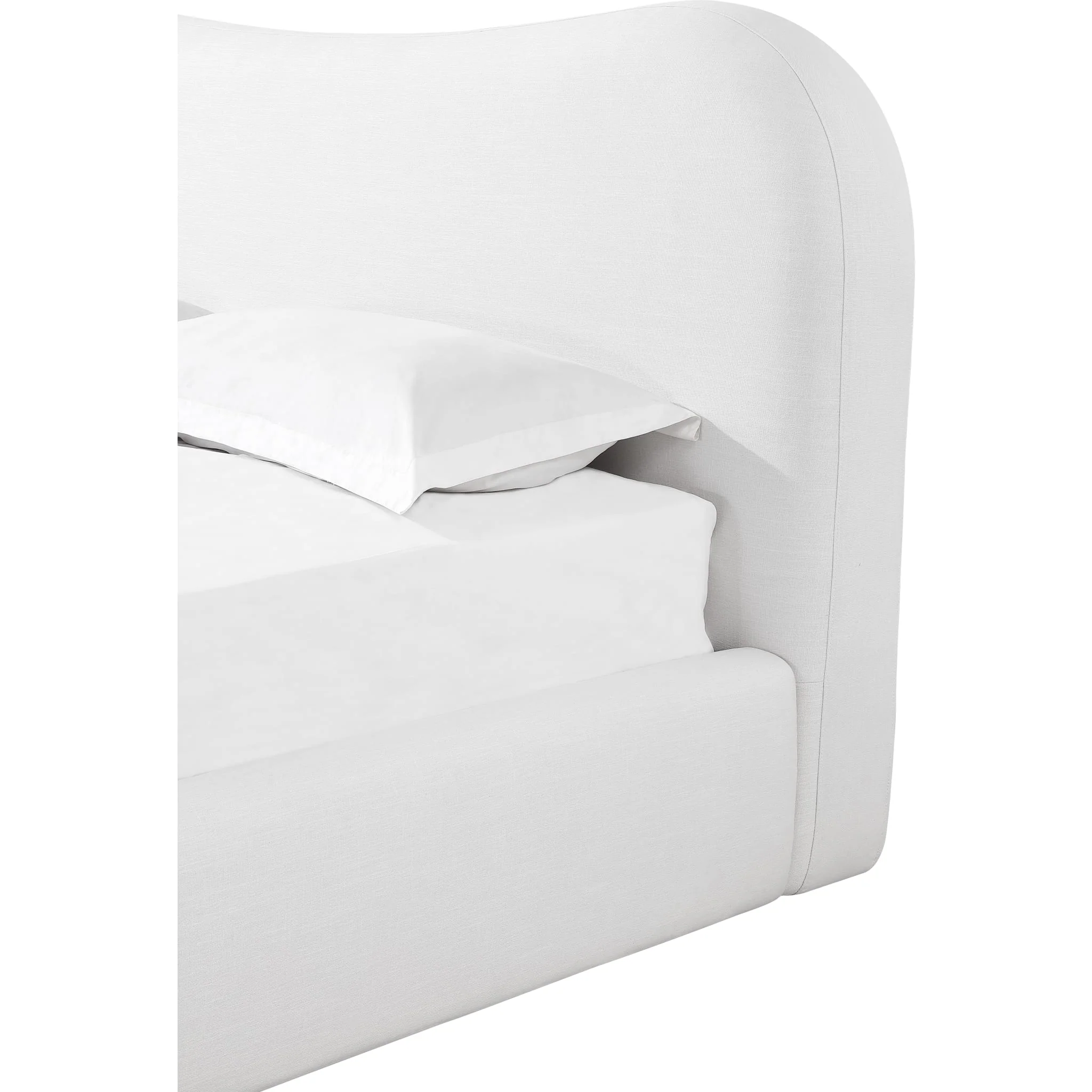 Elena Upholstered Bed in Vanilla Linen - Image 4