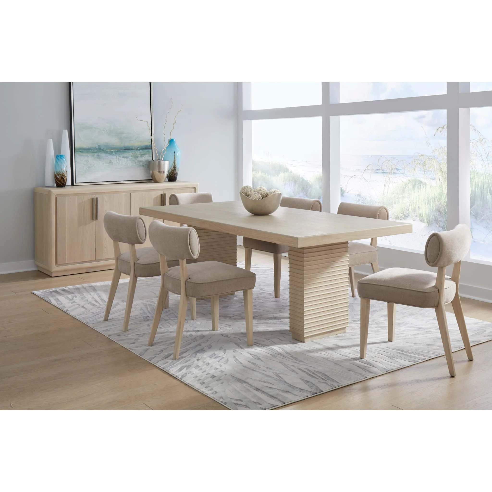 Magnolia Wood Frame Upholstered Dining Chair in Brown Sugar Chenille - Image 4