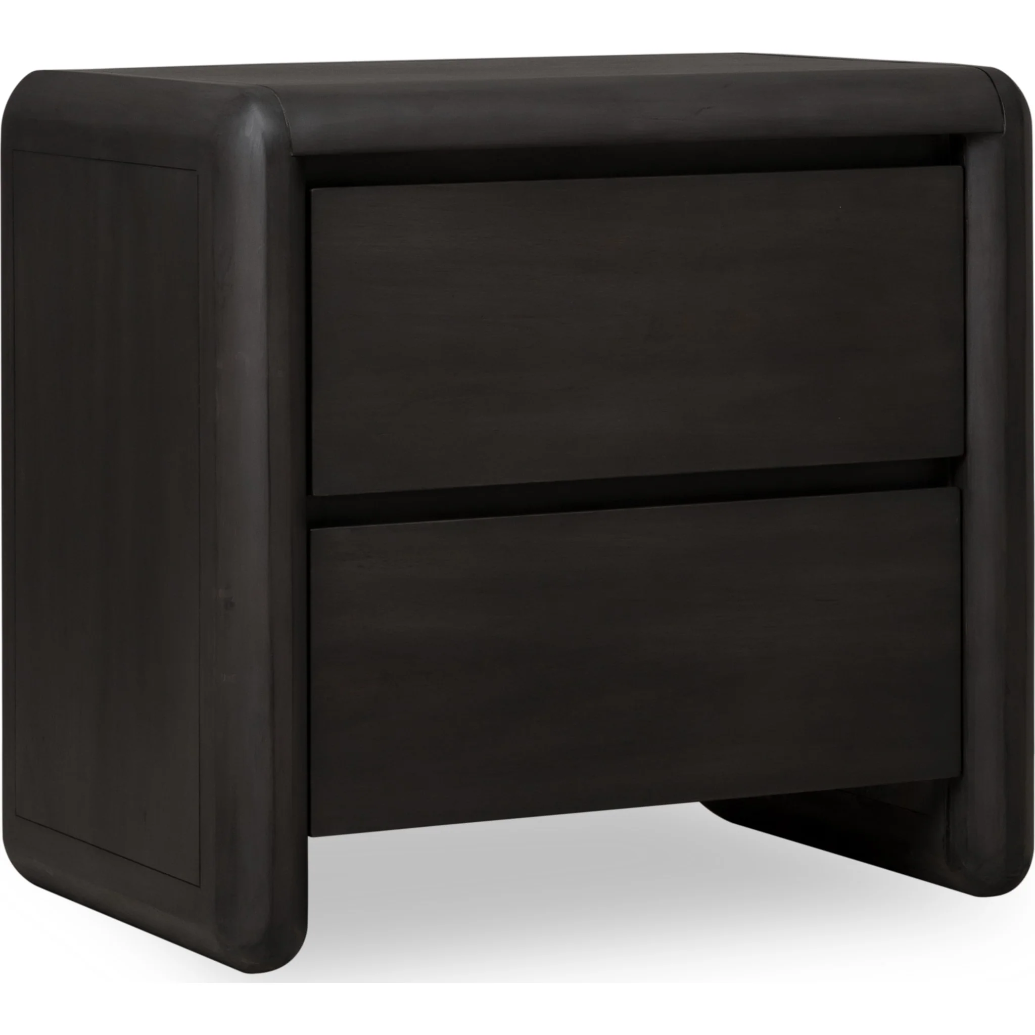 Xolani Two Drawer Acacia Wood Nightstand in Jaguar - Image 2