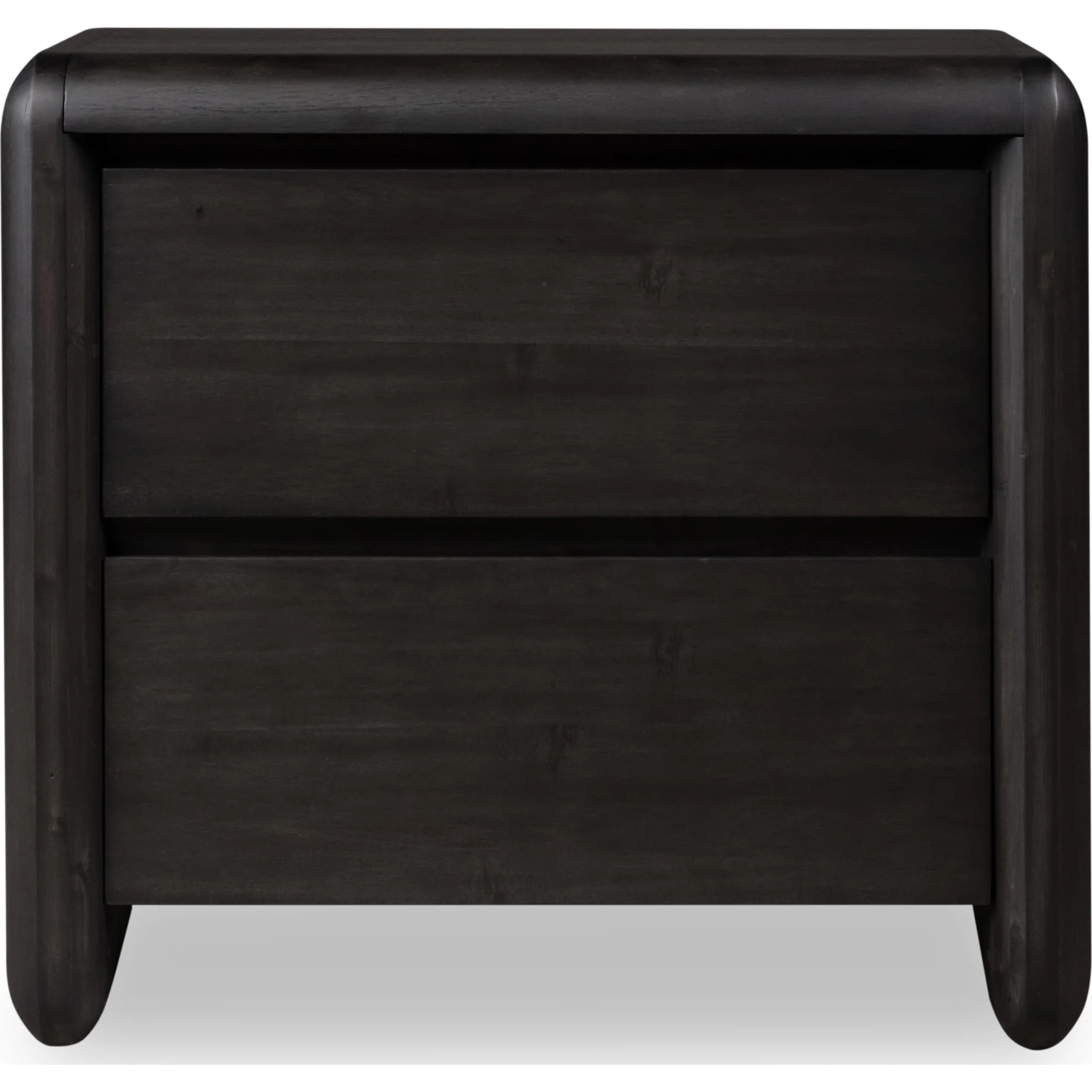 Xolani Two Drawer Acacia Wood Nightstand in Jaguar - Image 3