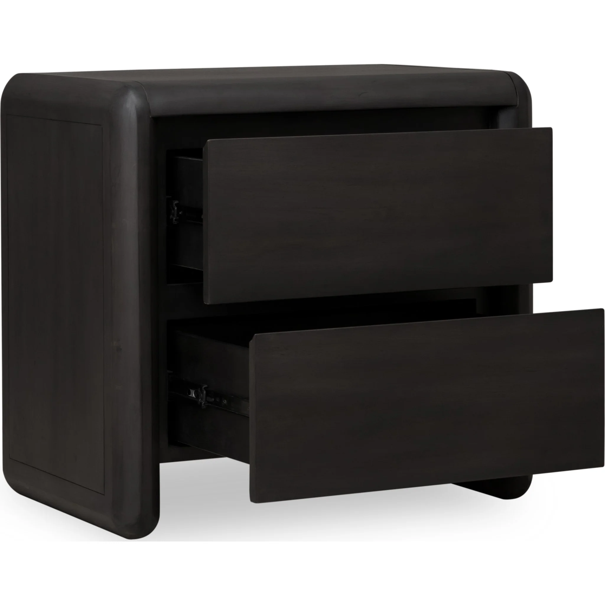 Xolani Two Drawer Acacia Wood Nightstand in Jaguar - Image 8