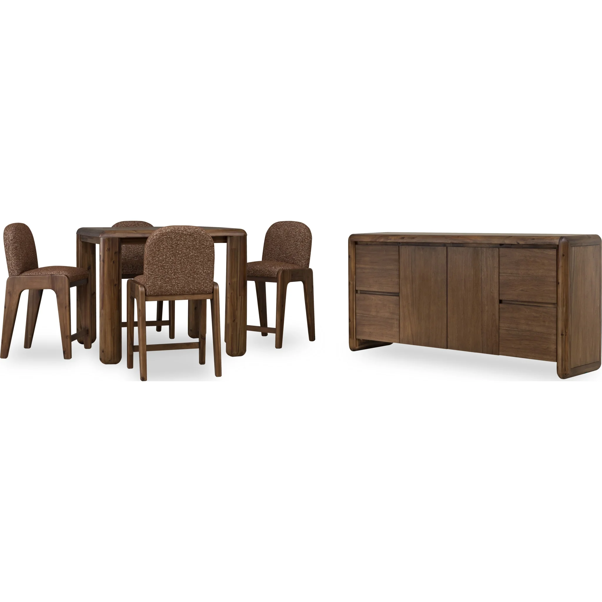 Xolani Chenille Upholstered Dining Chair in Chinchilla and Impala - Image 10
