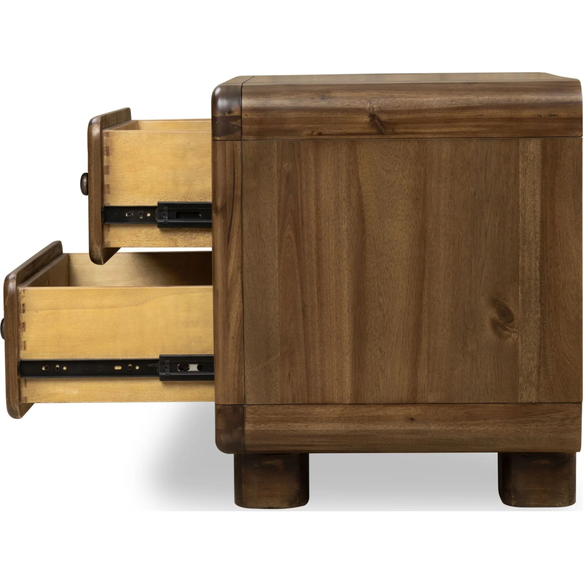Boka Two Drawer Acacia Wood Nightstand in Impala - Image 4