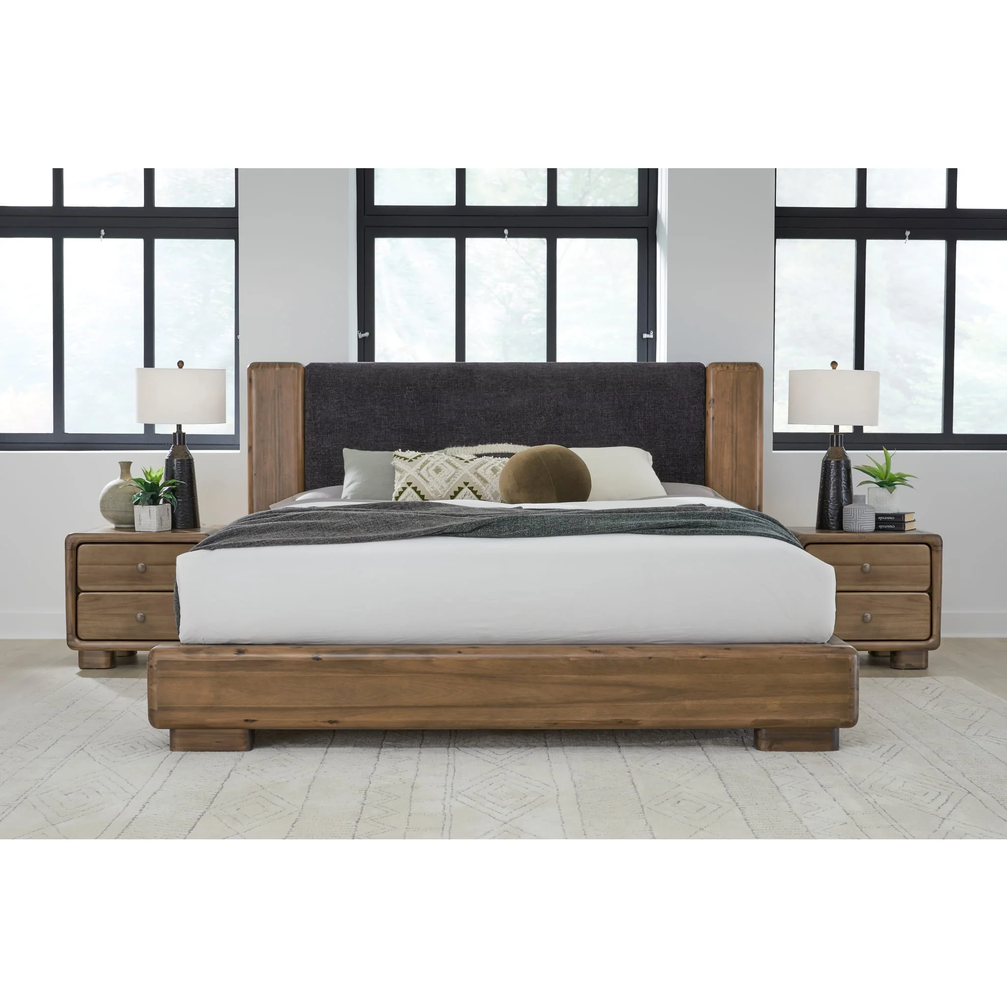 Boka Two Drawer Acacia Wood Nightstand in Impala - Image 8
