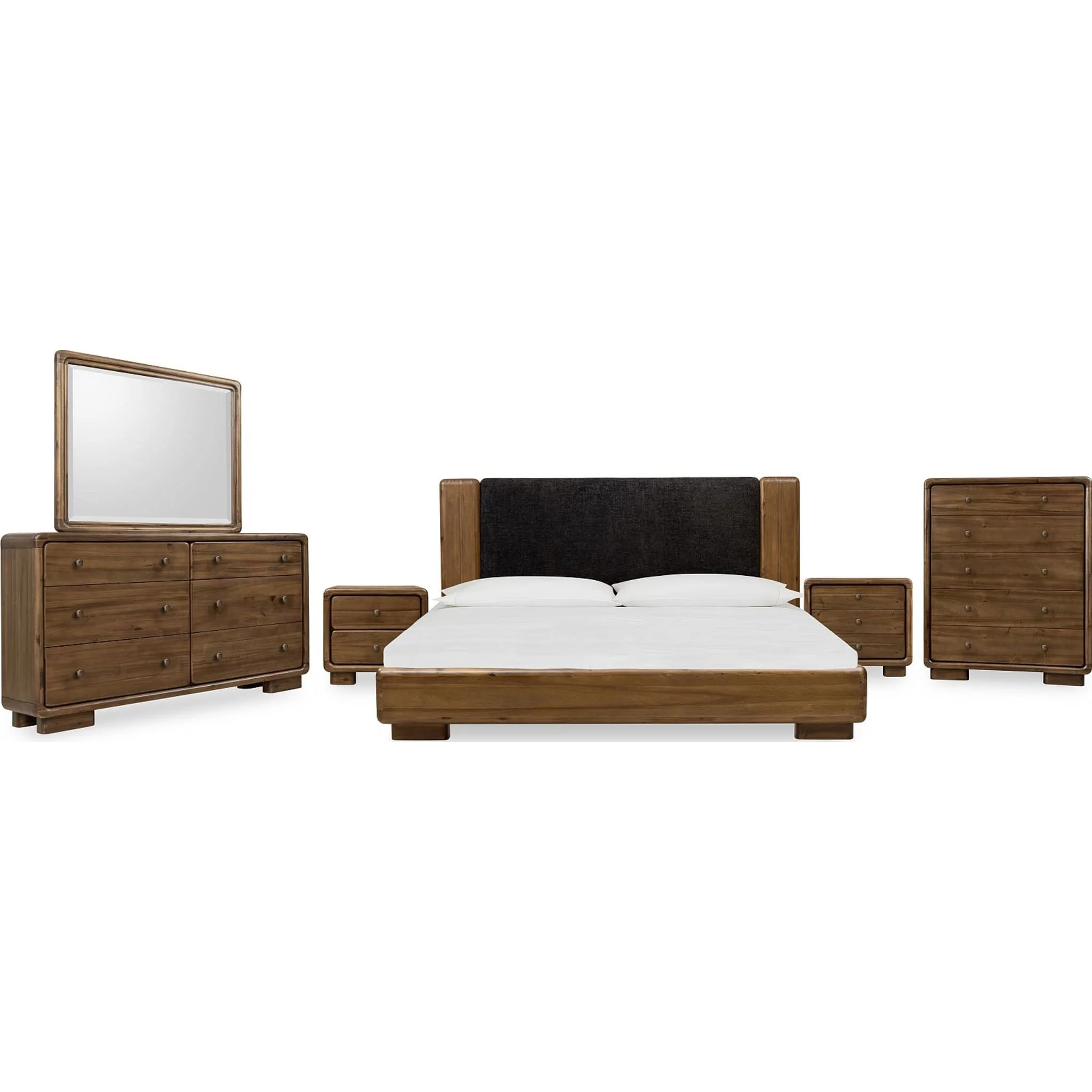 Boka Two Drawer Acacia Wood Nightstand in Impala - Image 9