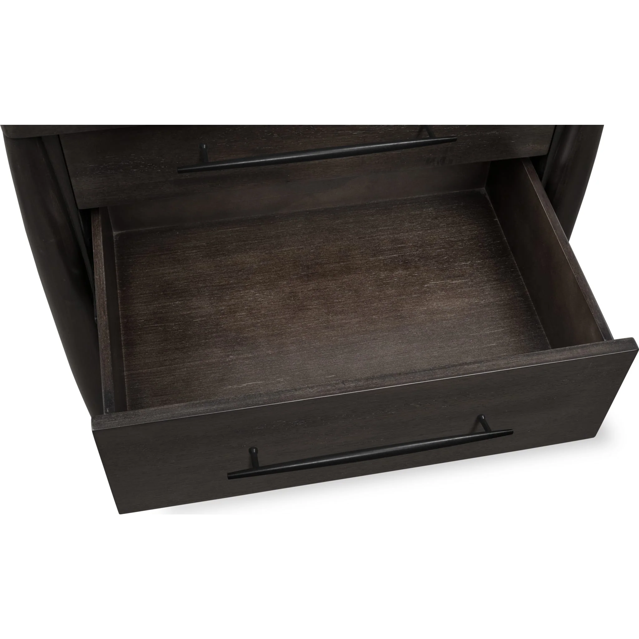 Koko Three Drawer Nightstand with Cord Management in Minx - Image 6