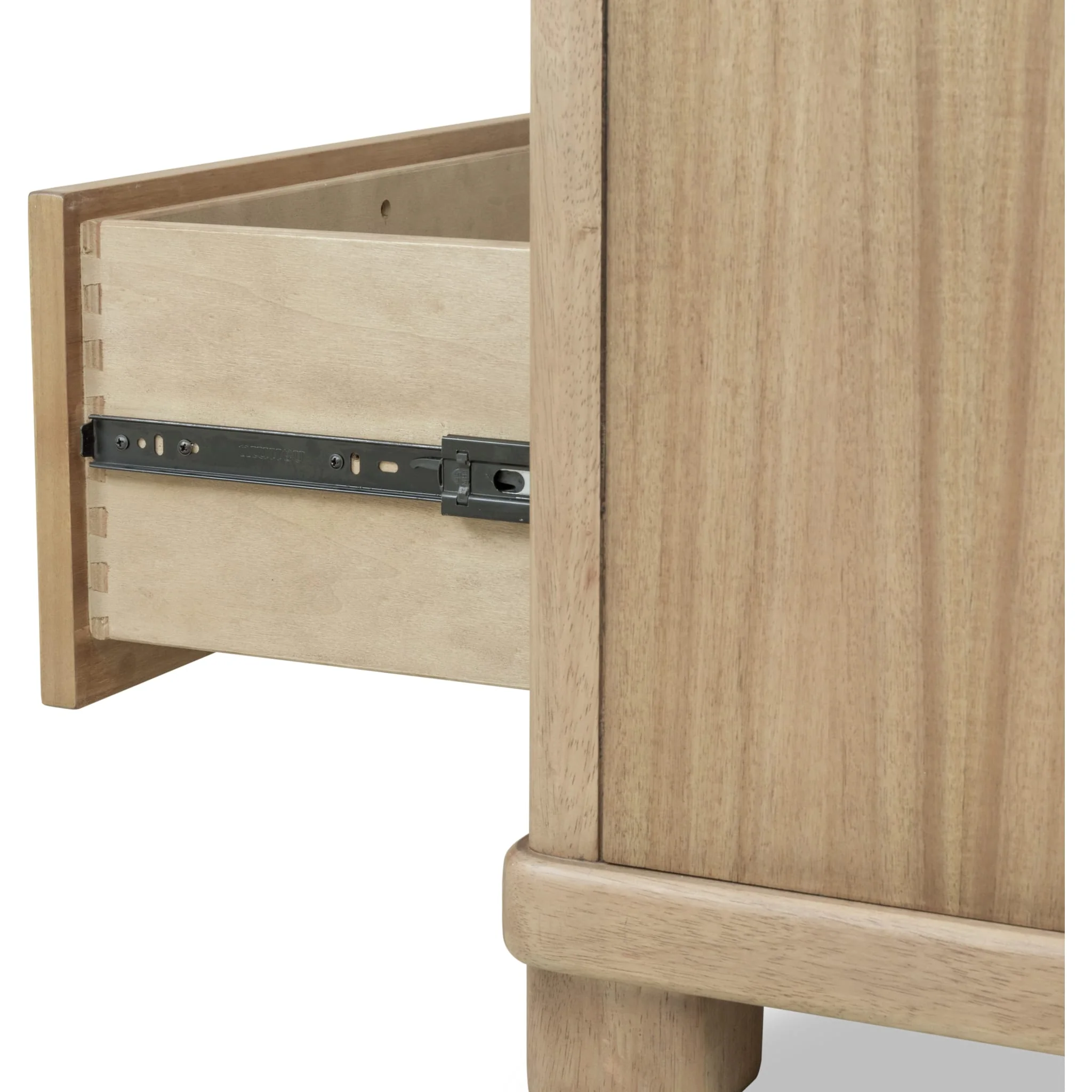 Kione Two Drawer Acacia Wood Nightstand in Lioness - Image 7