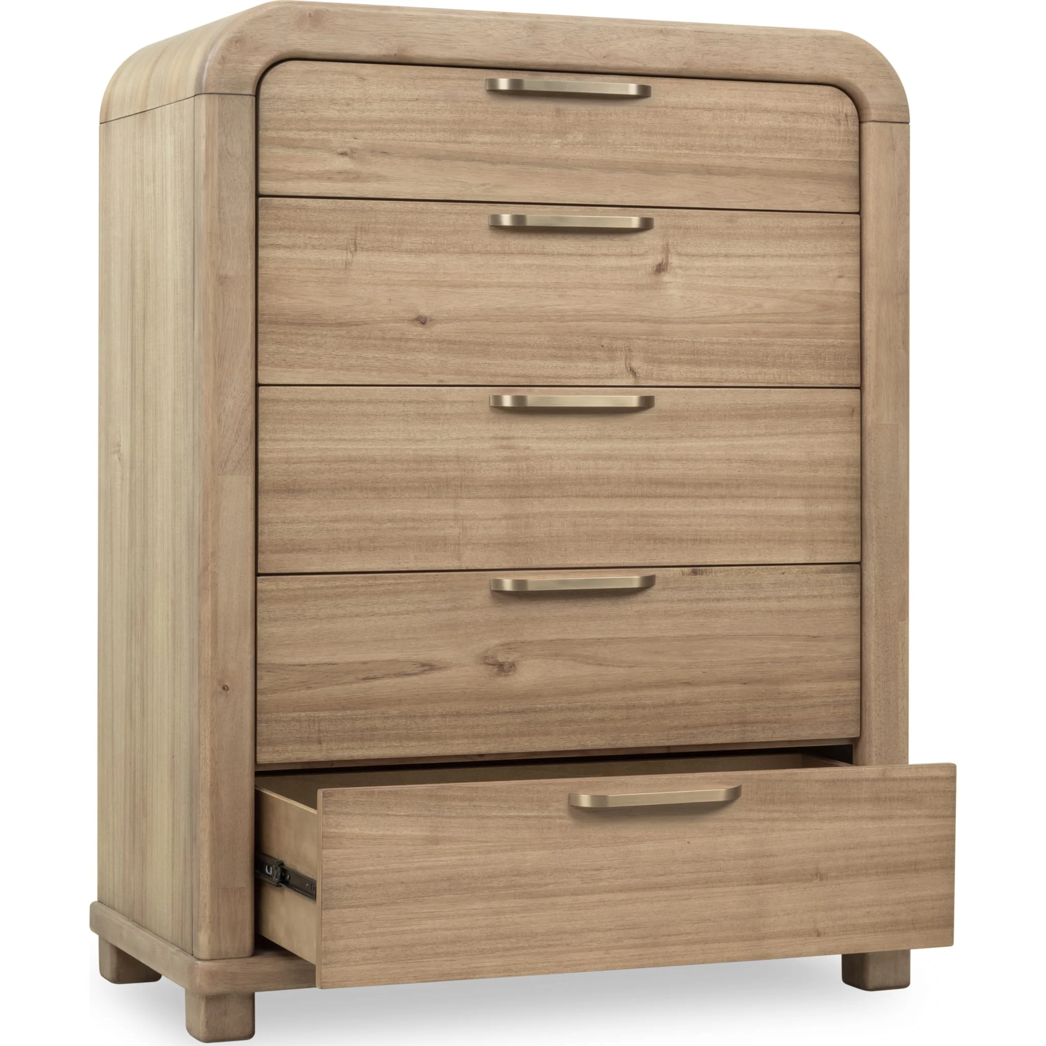 Kione Five Drawer Acacia Wood Chest in Lioness - Image 3