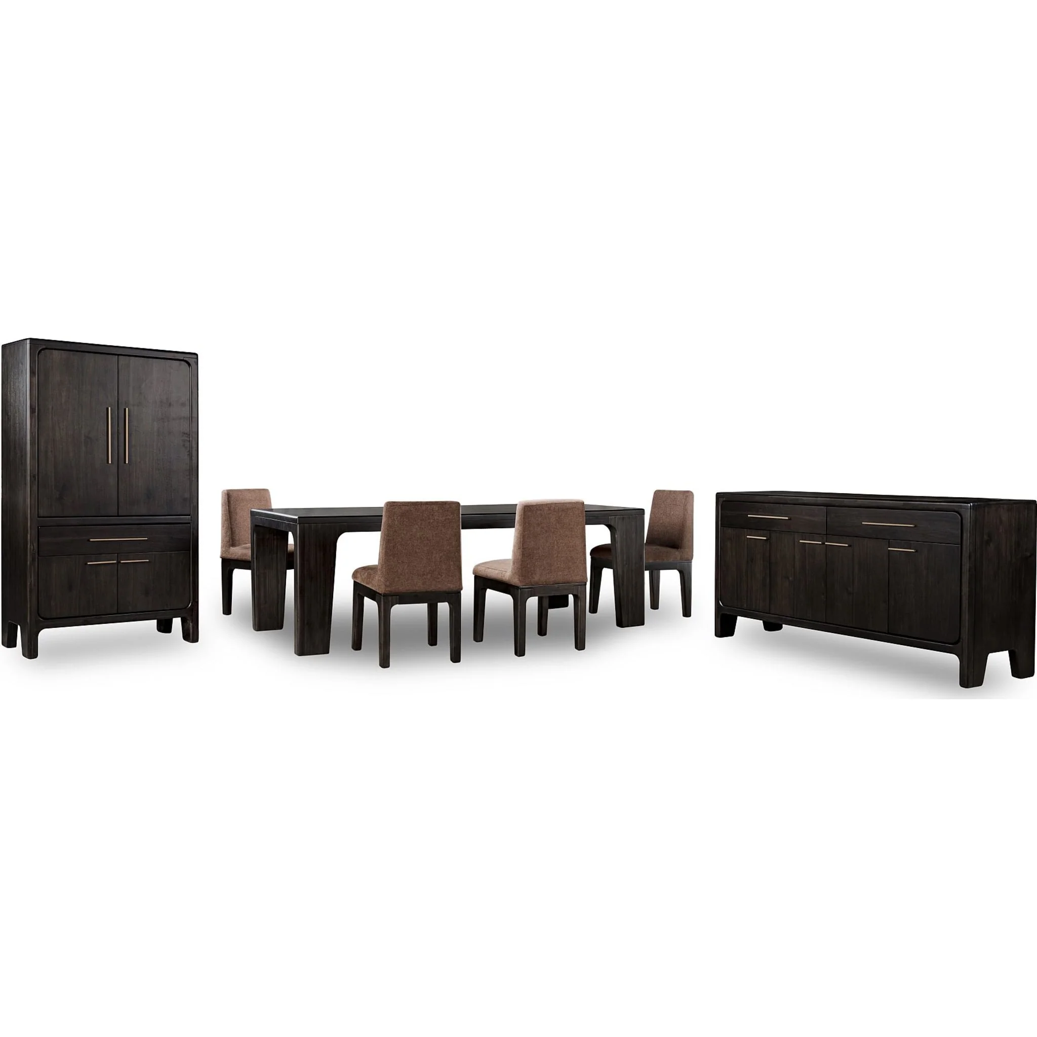 Zamba Four Door One Drawer Acacia Bar Cabinet in Jaguar - Image 13