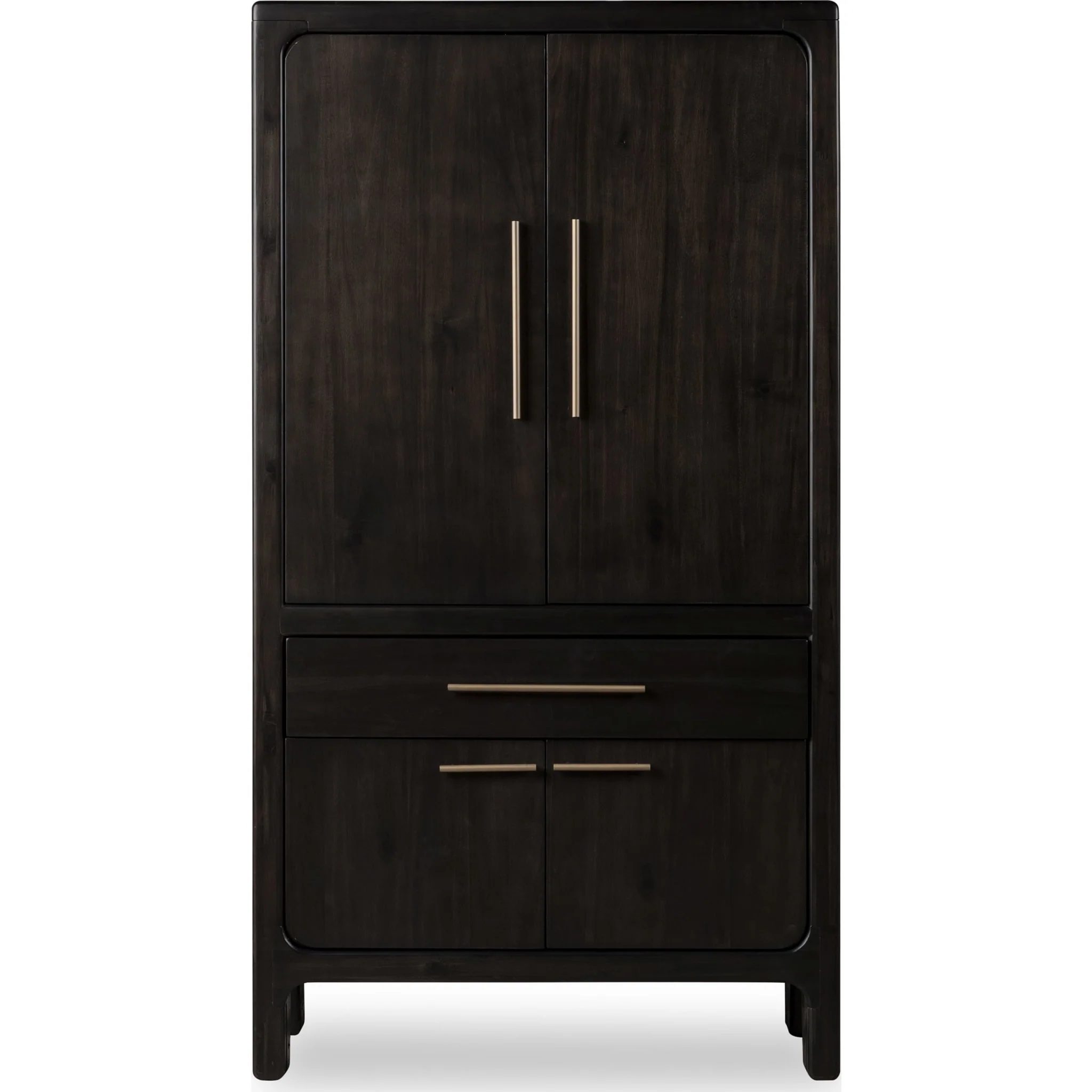 Zamba Four Door One Drawer Acacia Bar Cabinet in Jaguar - Image 4