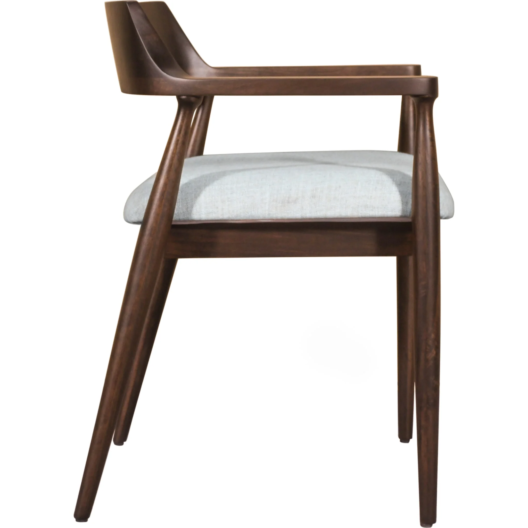 Amaroo Solid Mango Linen Upholstered Dining Arm Chair in Honey Date - Image 3