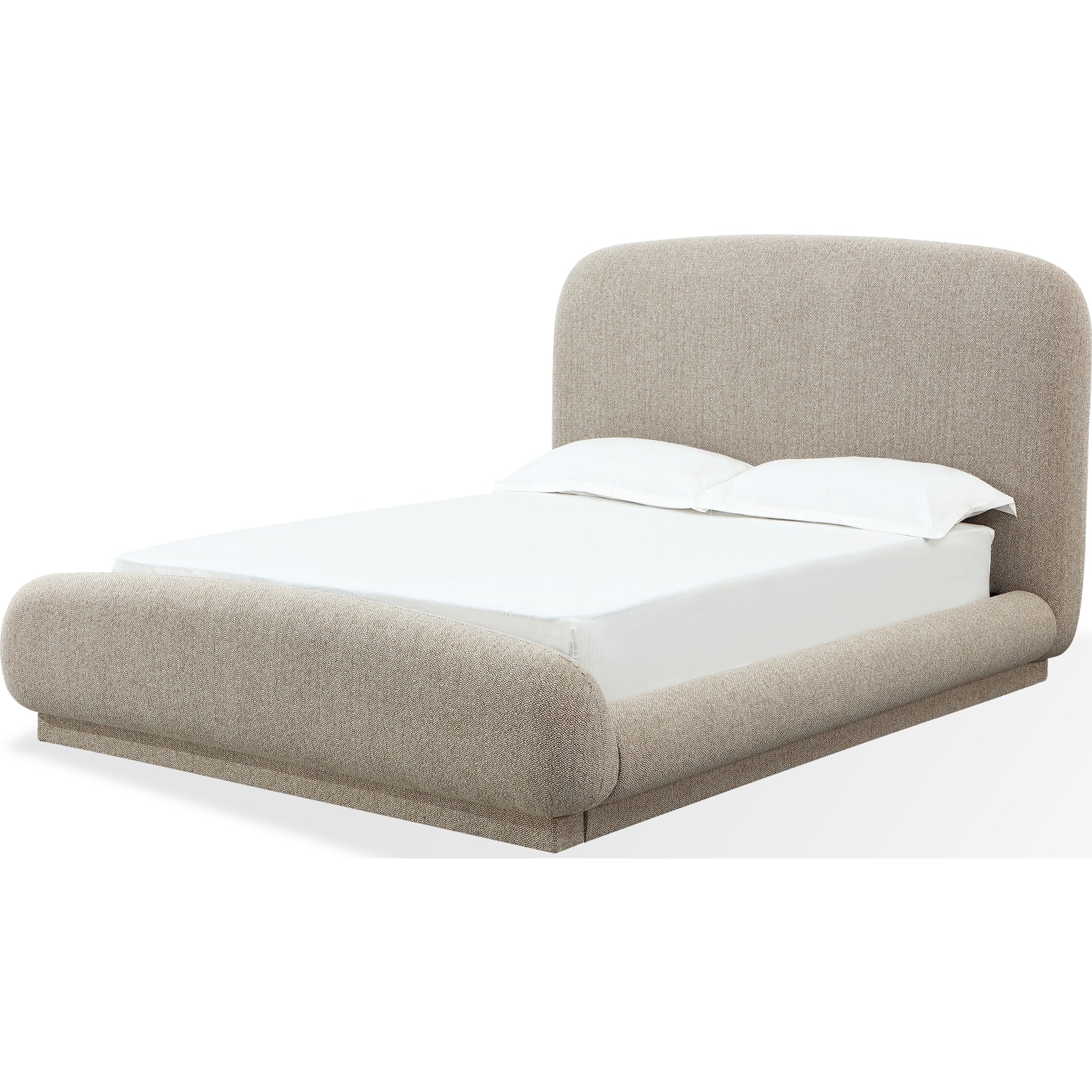 Tirimbina Chenille Upholstered Platform Bed in Hyena - Image 3
