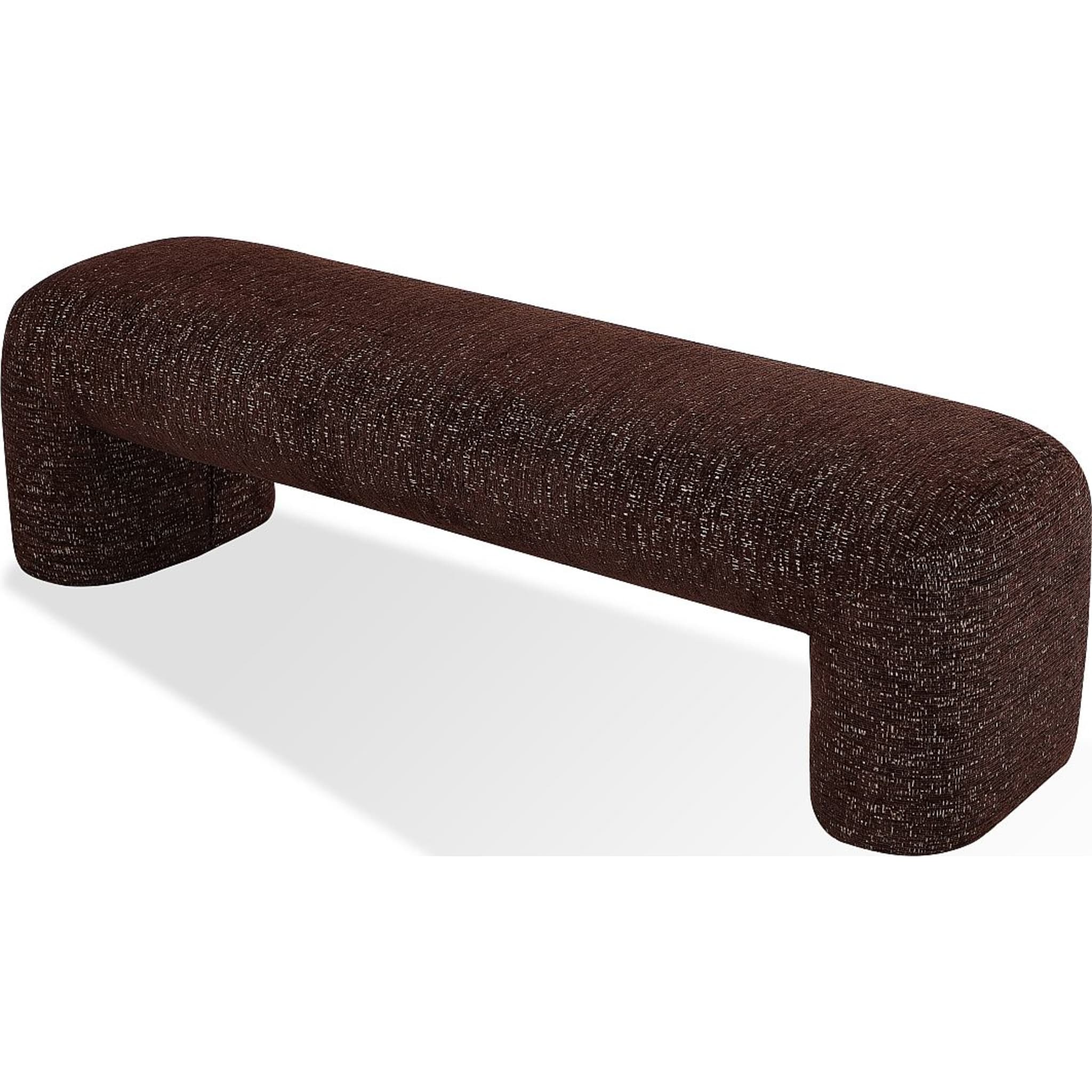 Mocoa Fully Upholstered Bench in Mongoose Chenille - Image 2