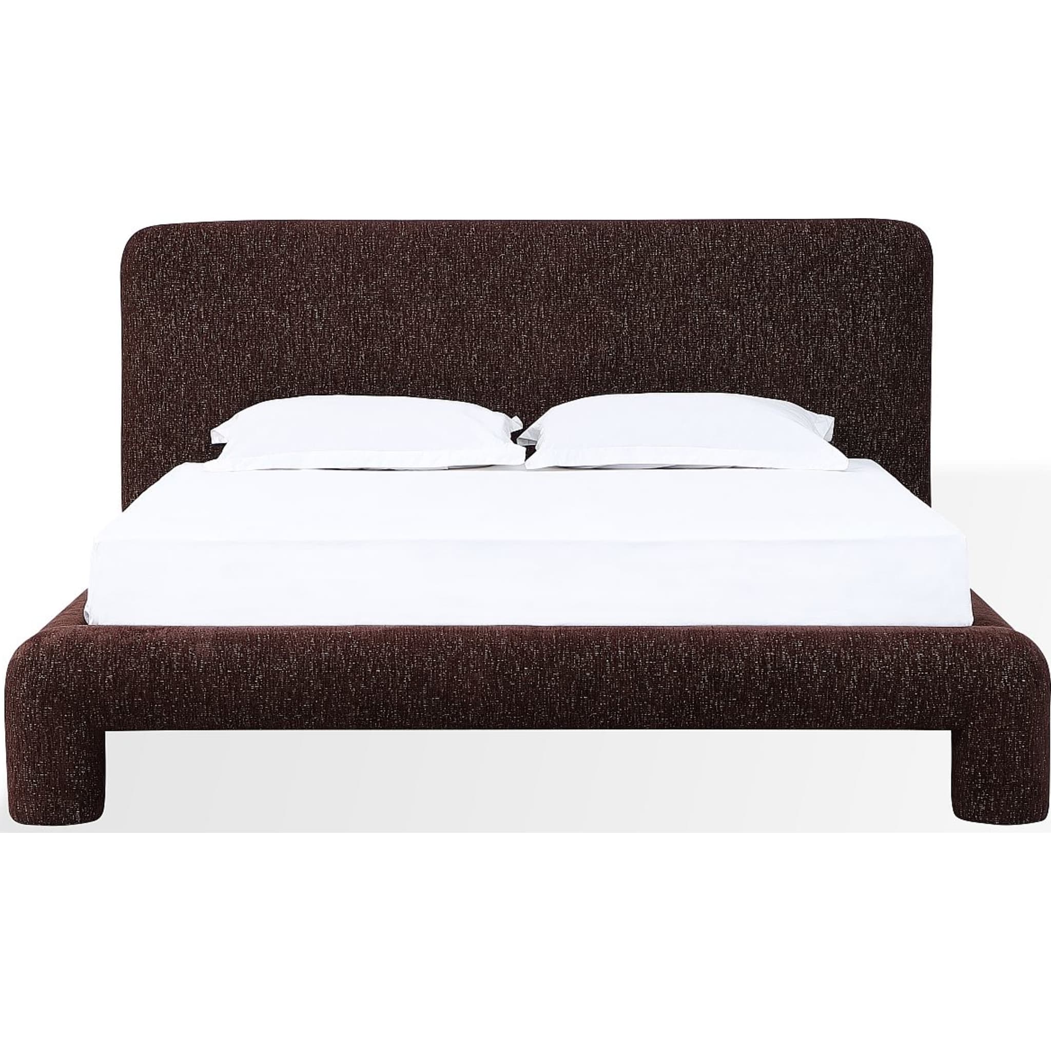 Mocoa Fully Upholstered Platform Bed in Mongoose Chenille - Image 4