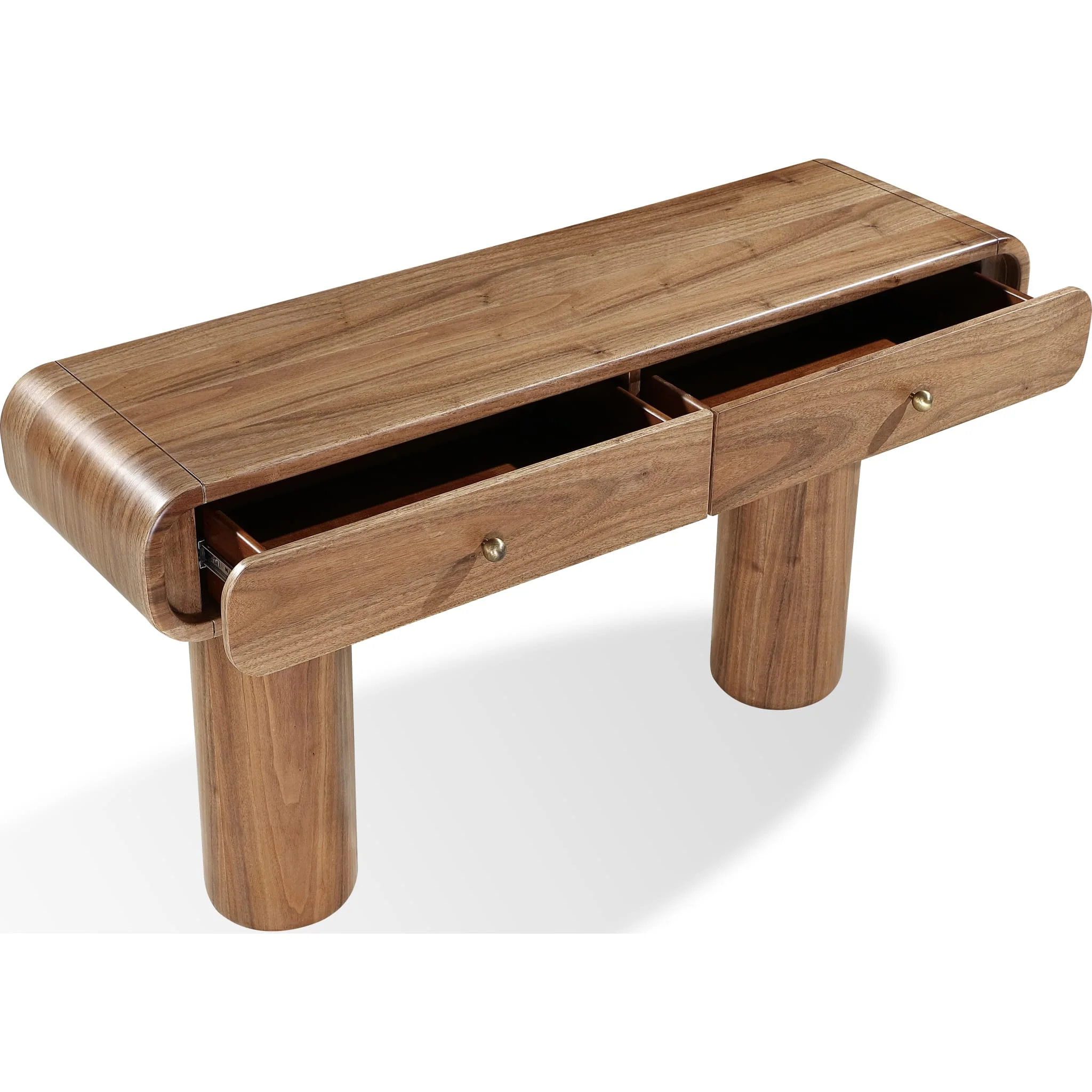 Juba Walnut Console Table in Mongoose - Image 4