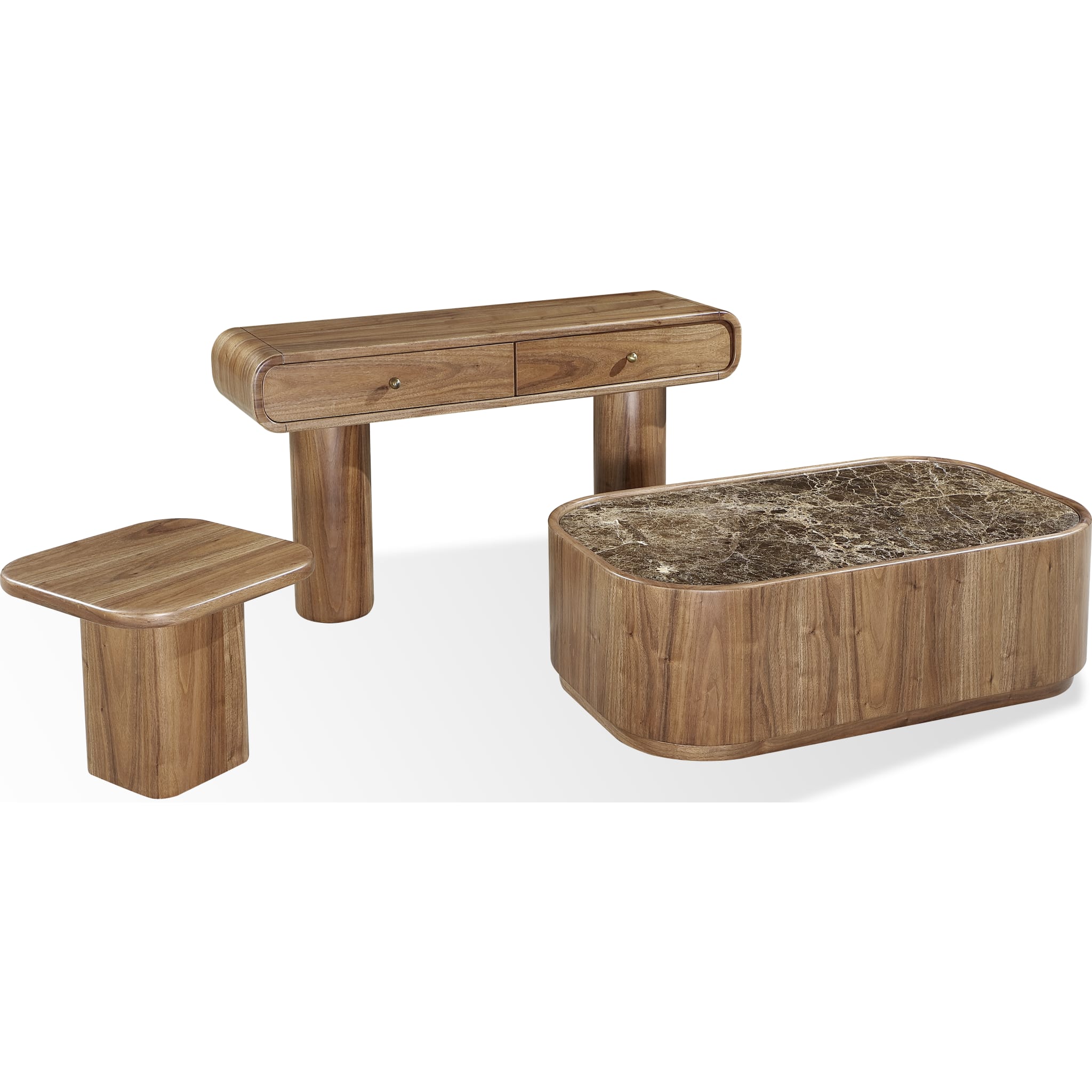 Juba Walnut Console Table in Mongoose - Image 7