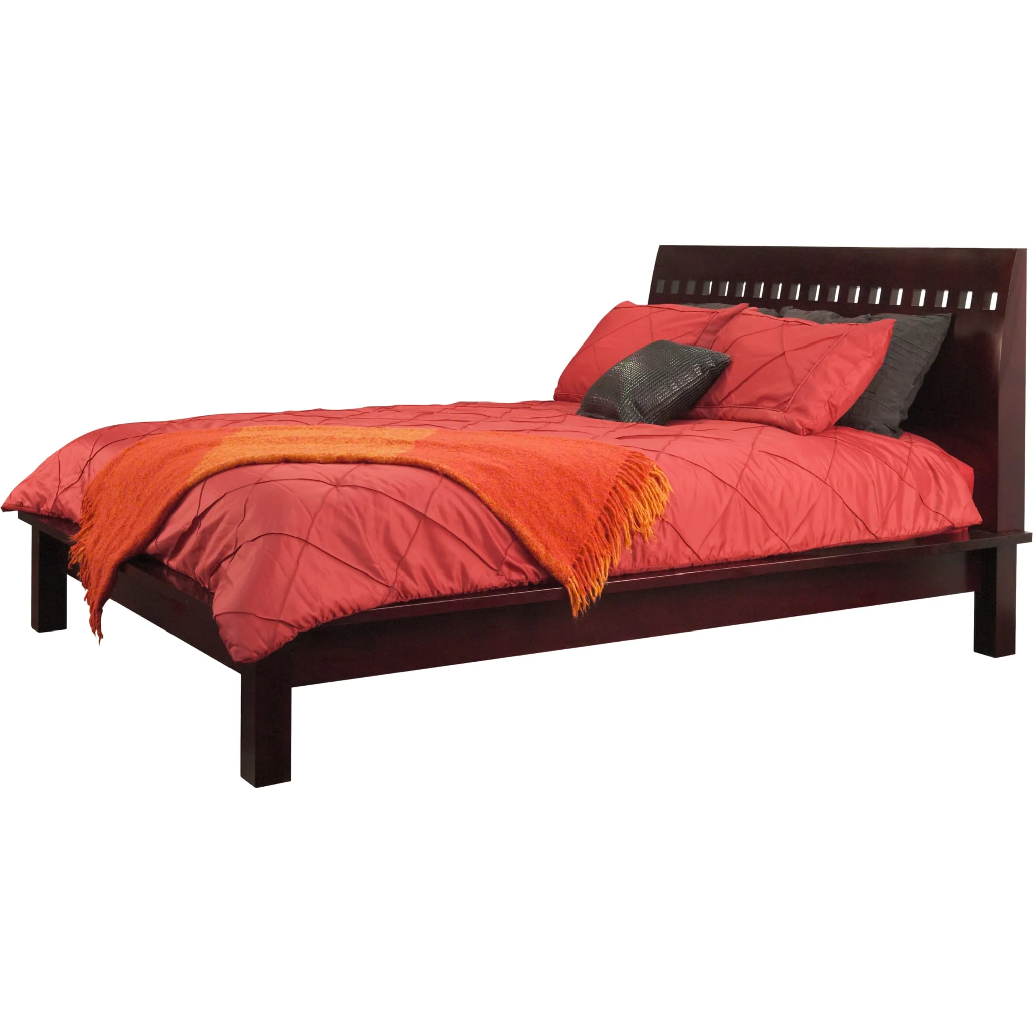 Veneto Wood Platform Bed in Espresso - Image 3