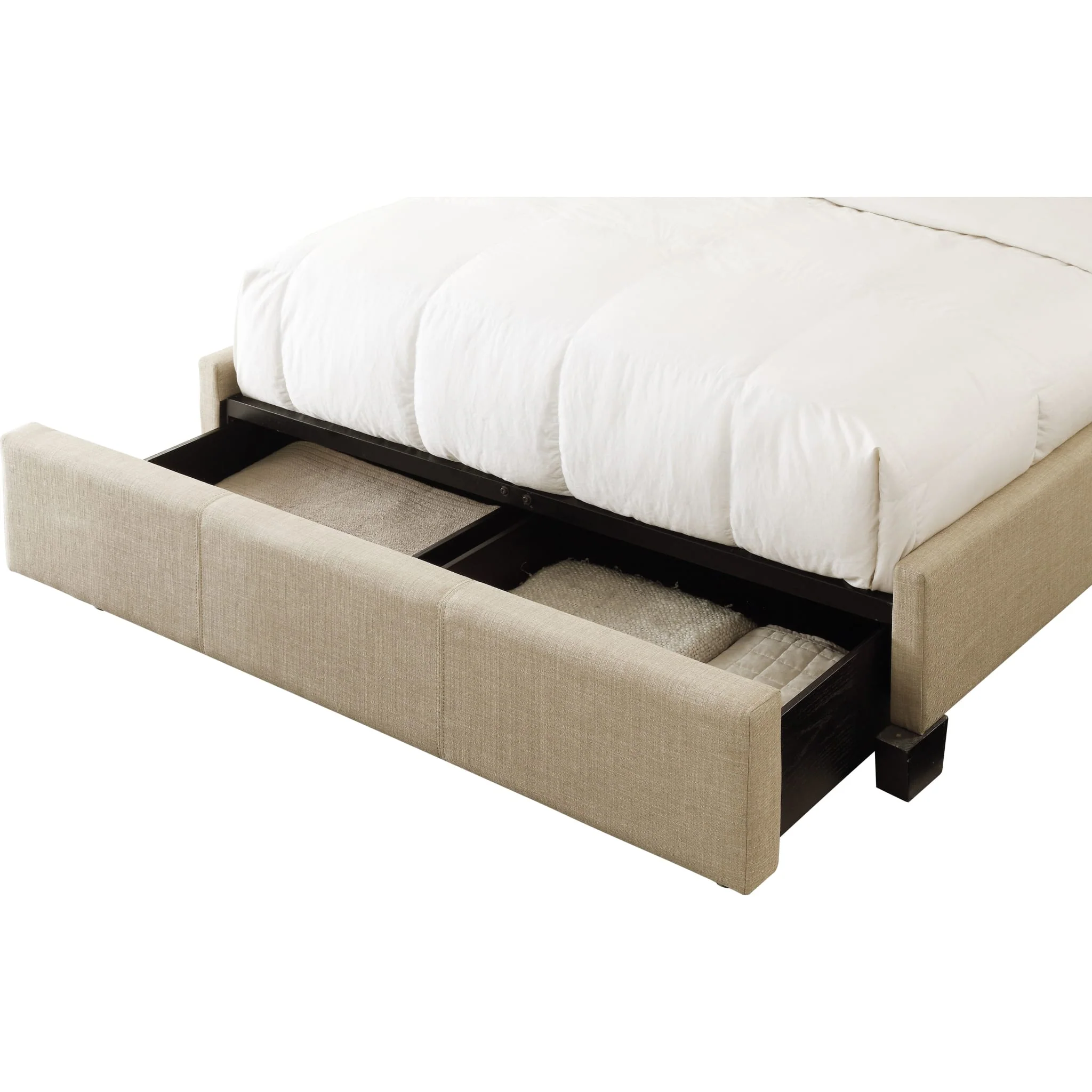 Levi Tufted Footboard Storage Bed in Toast Linen (2026) - Image 6